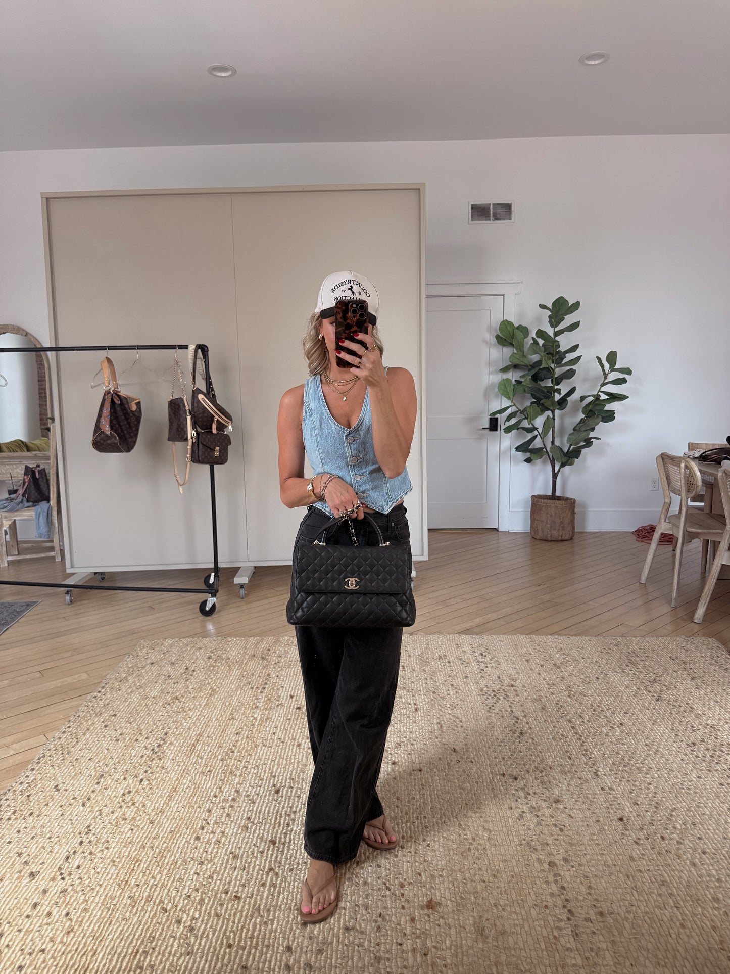 Chanel Caviar Quilted Medium Coco Handle Flap Black