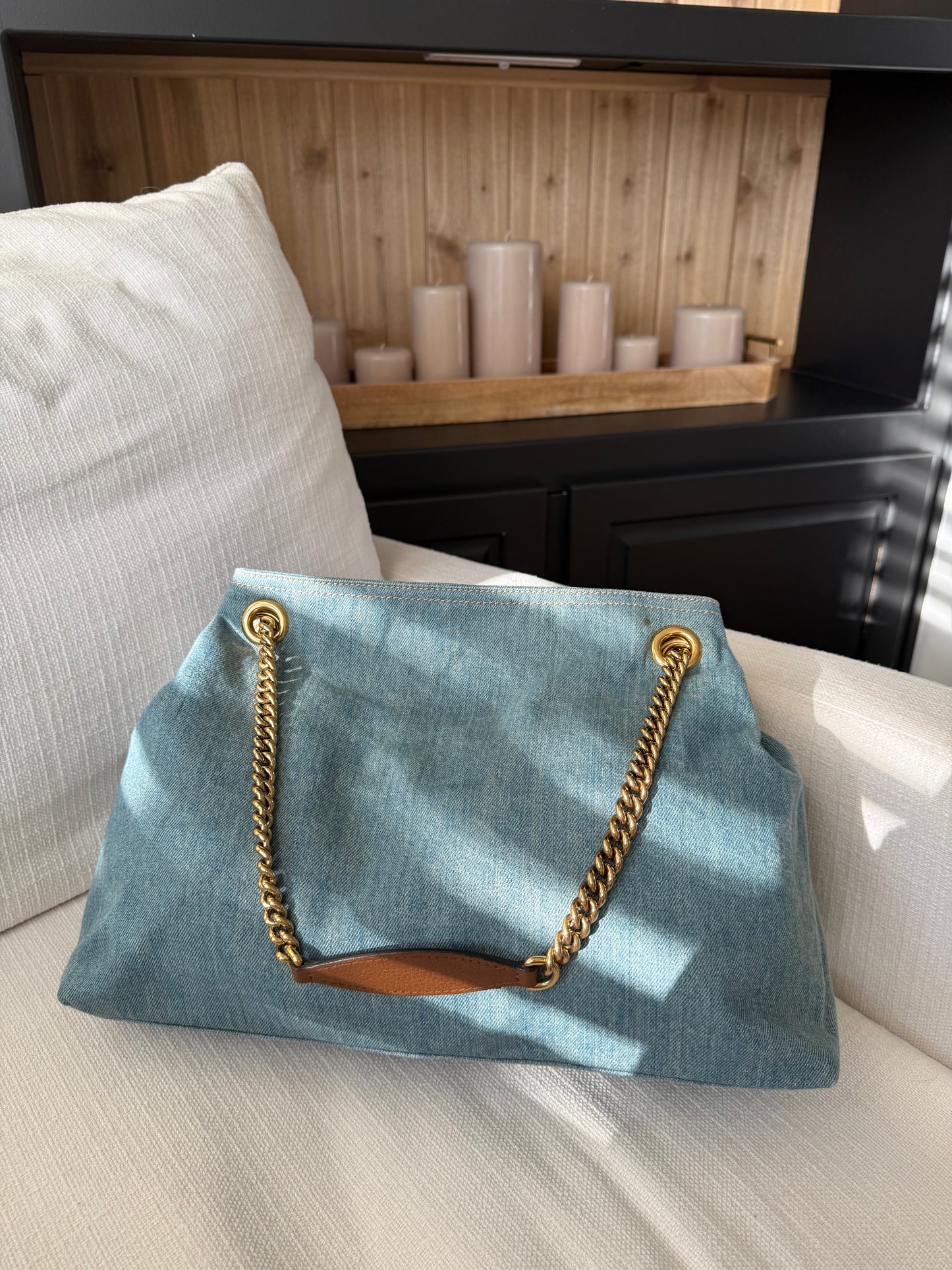 Gucci Soho Denim Chain Bag