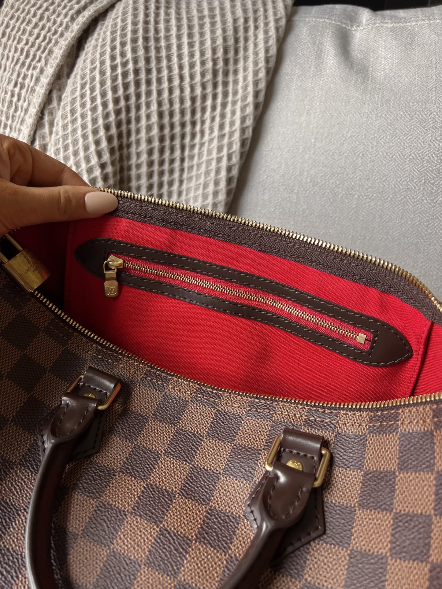 Louis Vuitton Speedy 35 Damier Ebene Bandouliere