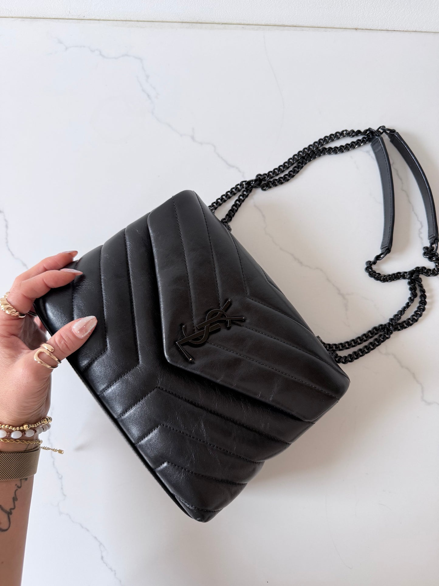 YSL Small Chevron Handbag