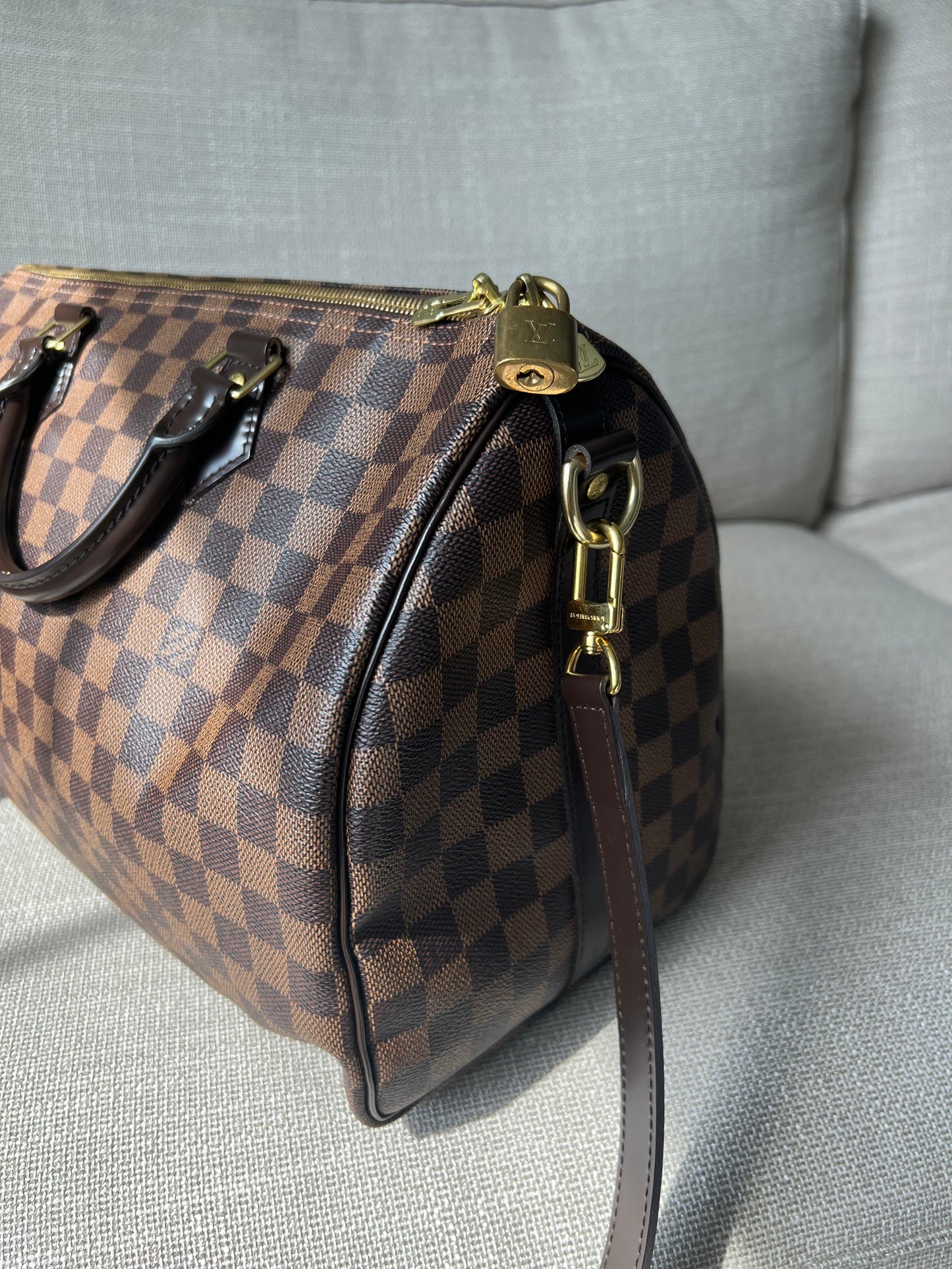 Louis Vuitton Speedy 35 Damier Ebene Bandouliere