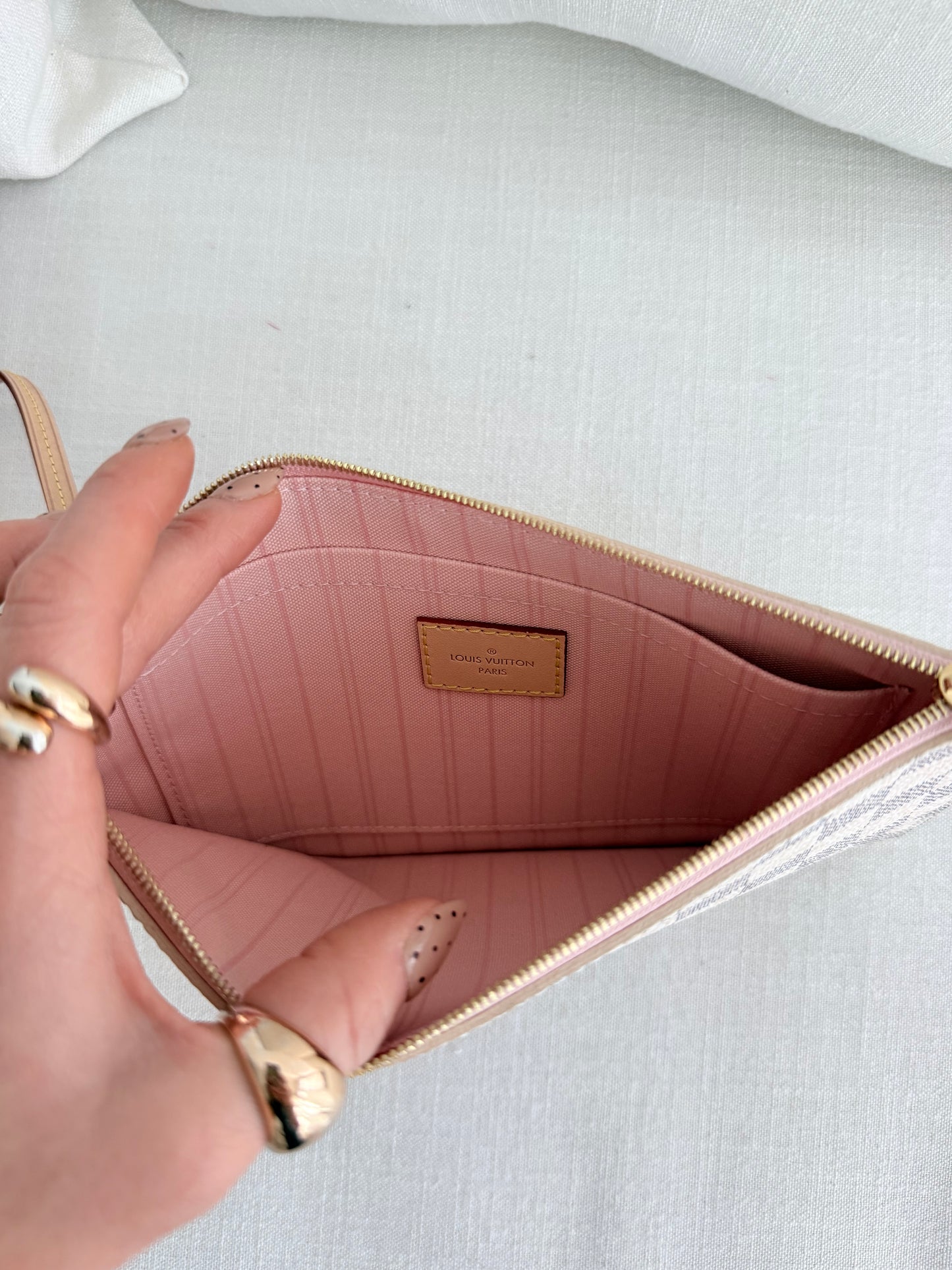 Louis Vuitton Neverfull Wristlet Azur