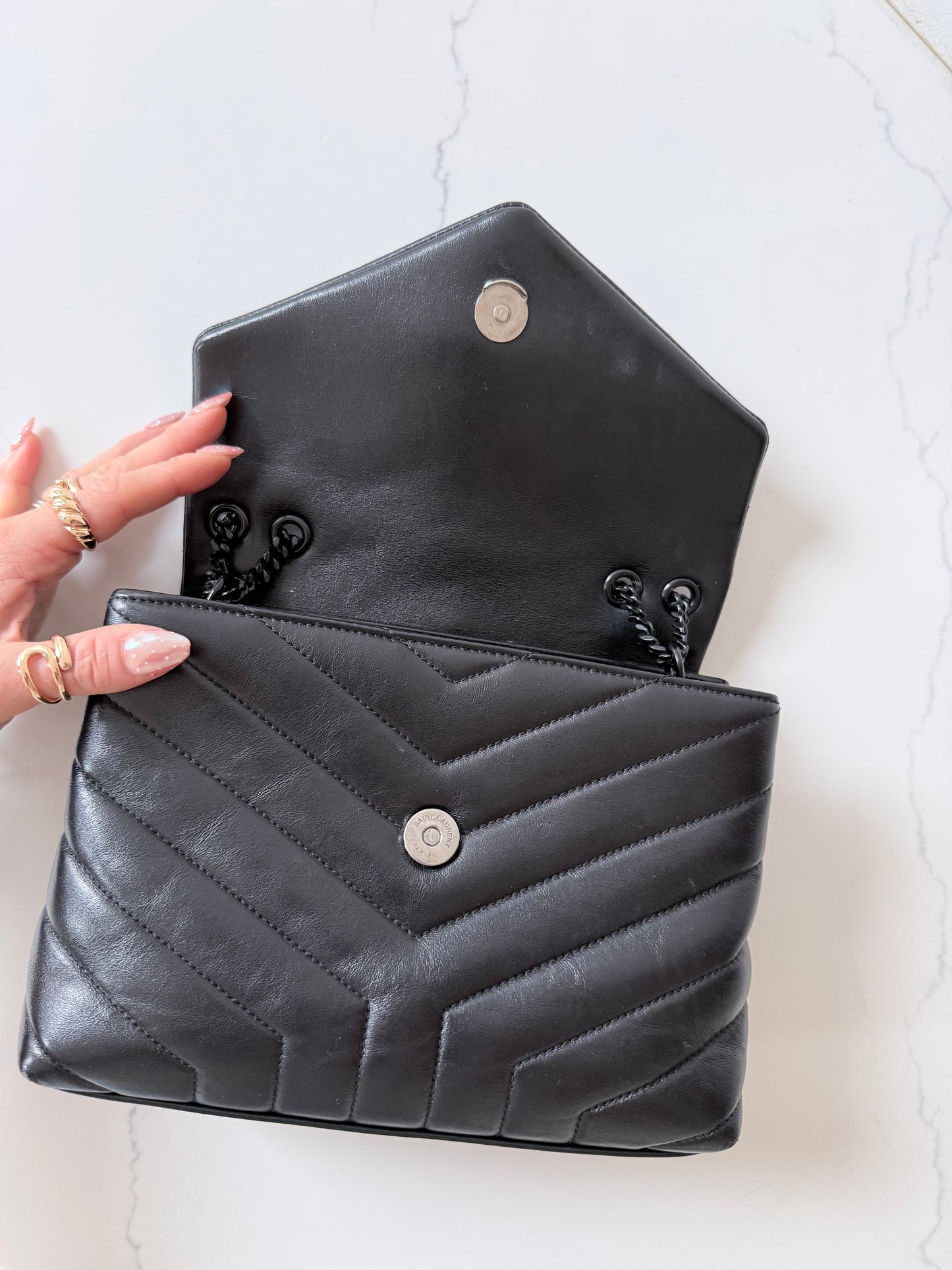 YSL Small Chevron Handbag