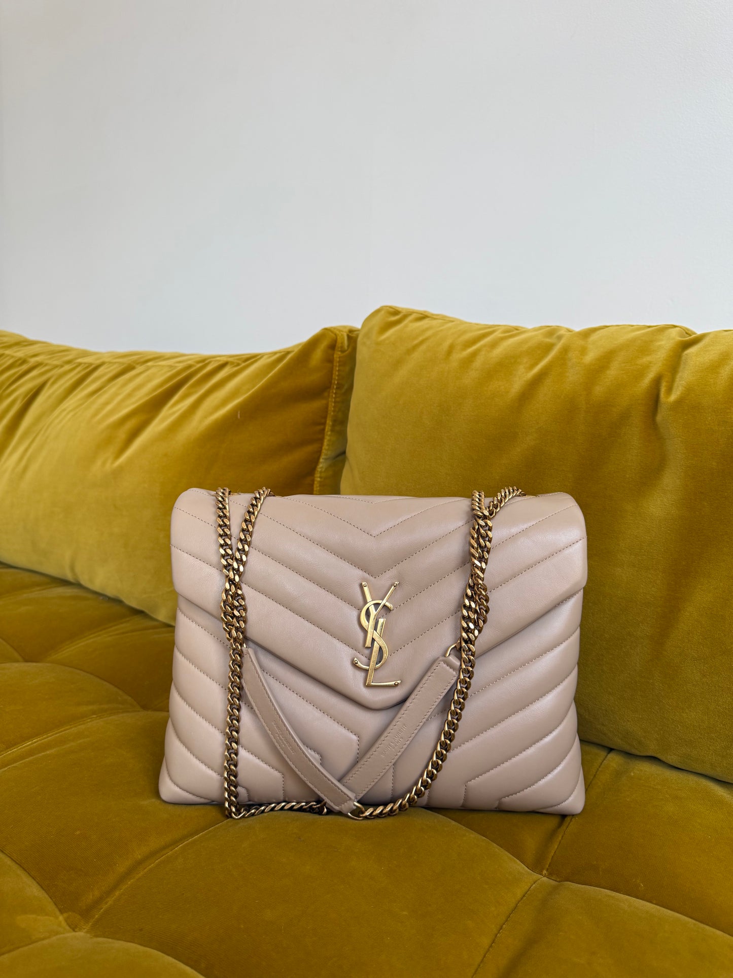 YSL LouLou Chevron Medium