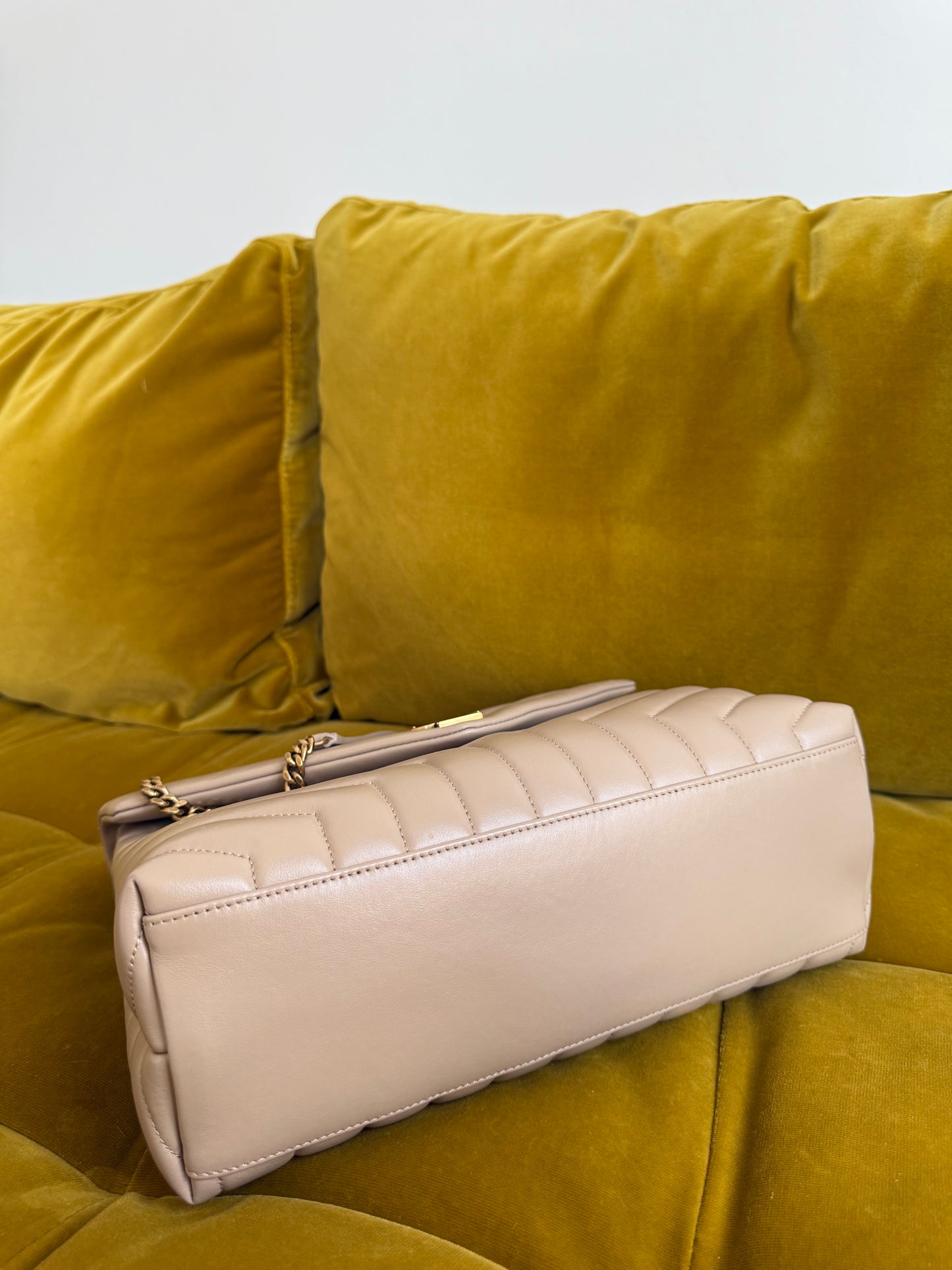 YSL LouLou Chevron Medium