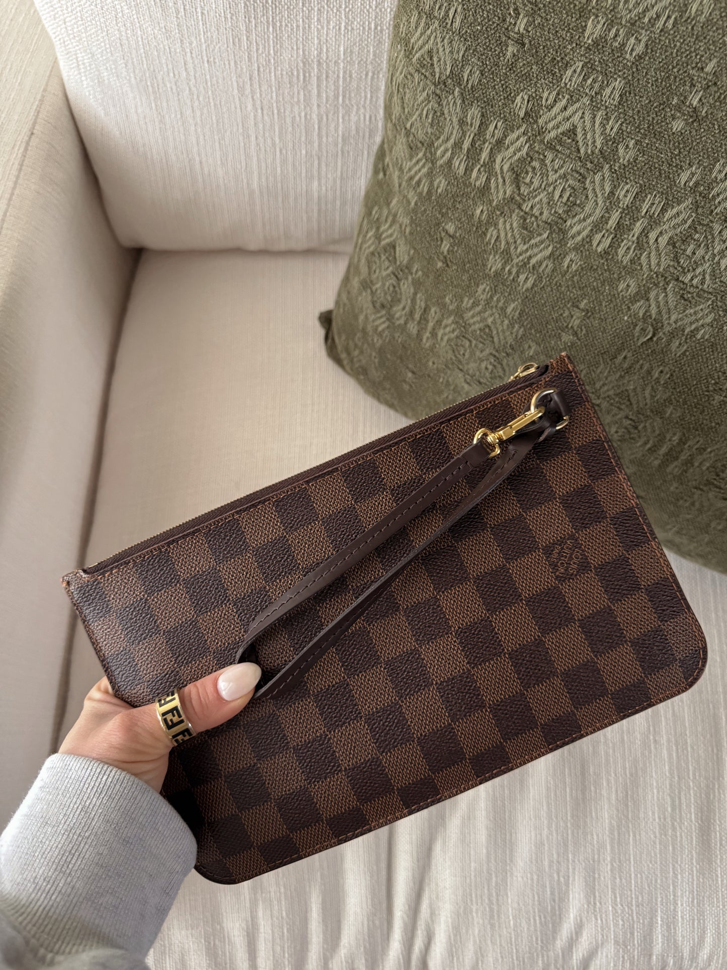 Louis Vuitton Damier Ebene Wristlet