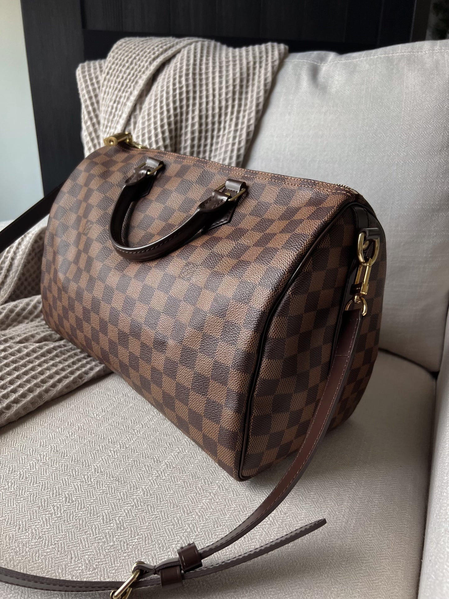 Louis Vuitton Speedy 35 Damier Ebene Bandouliere