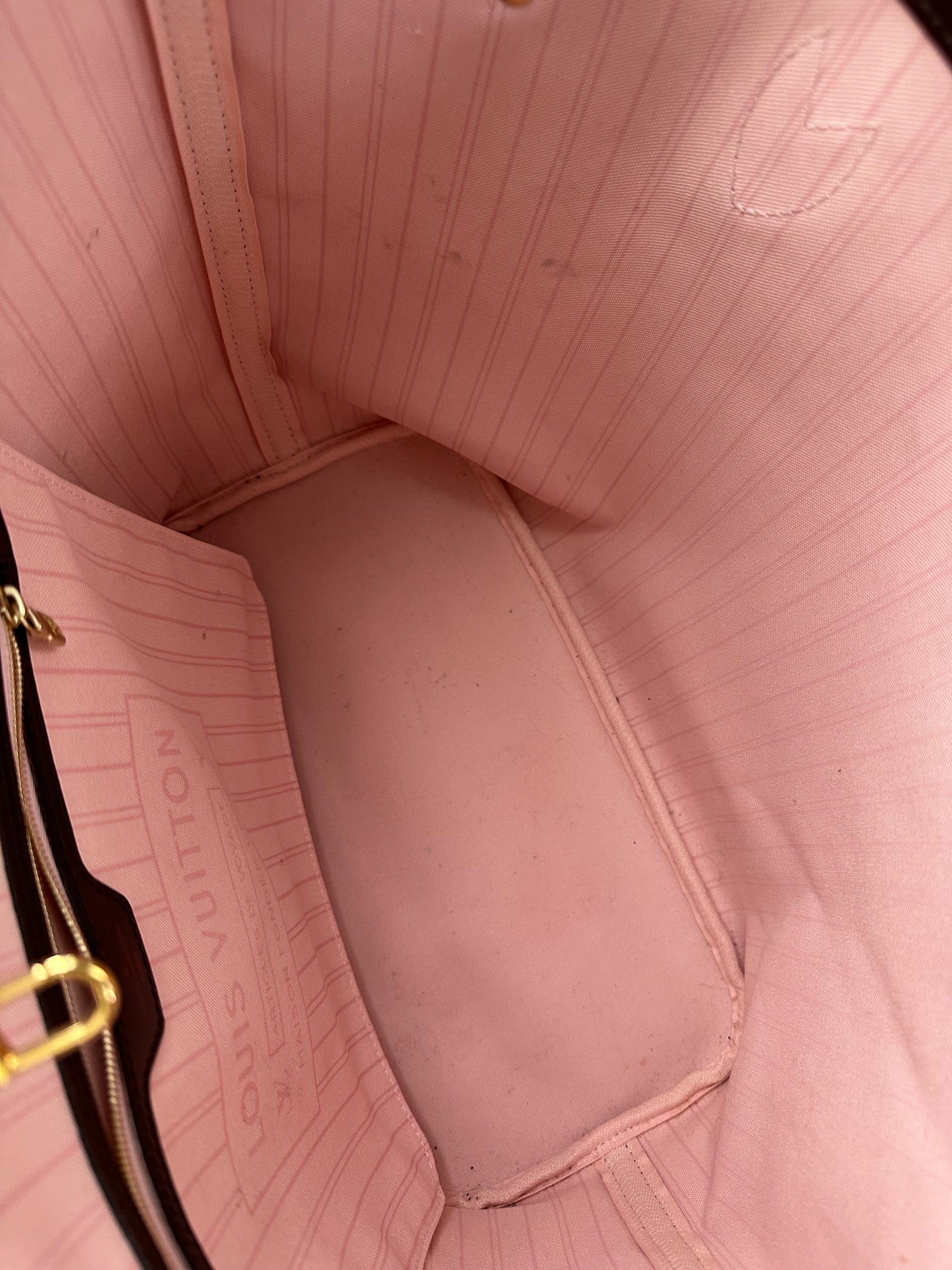 Louis Vuitton Neverfull MM Damier Ebene Rose Ballerine