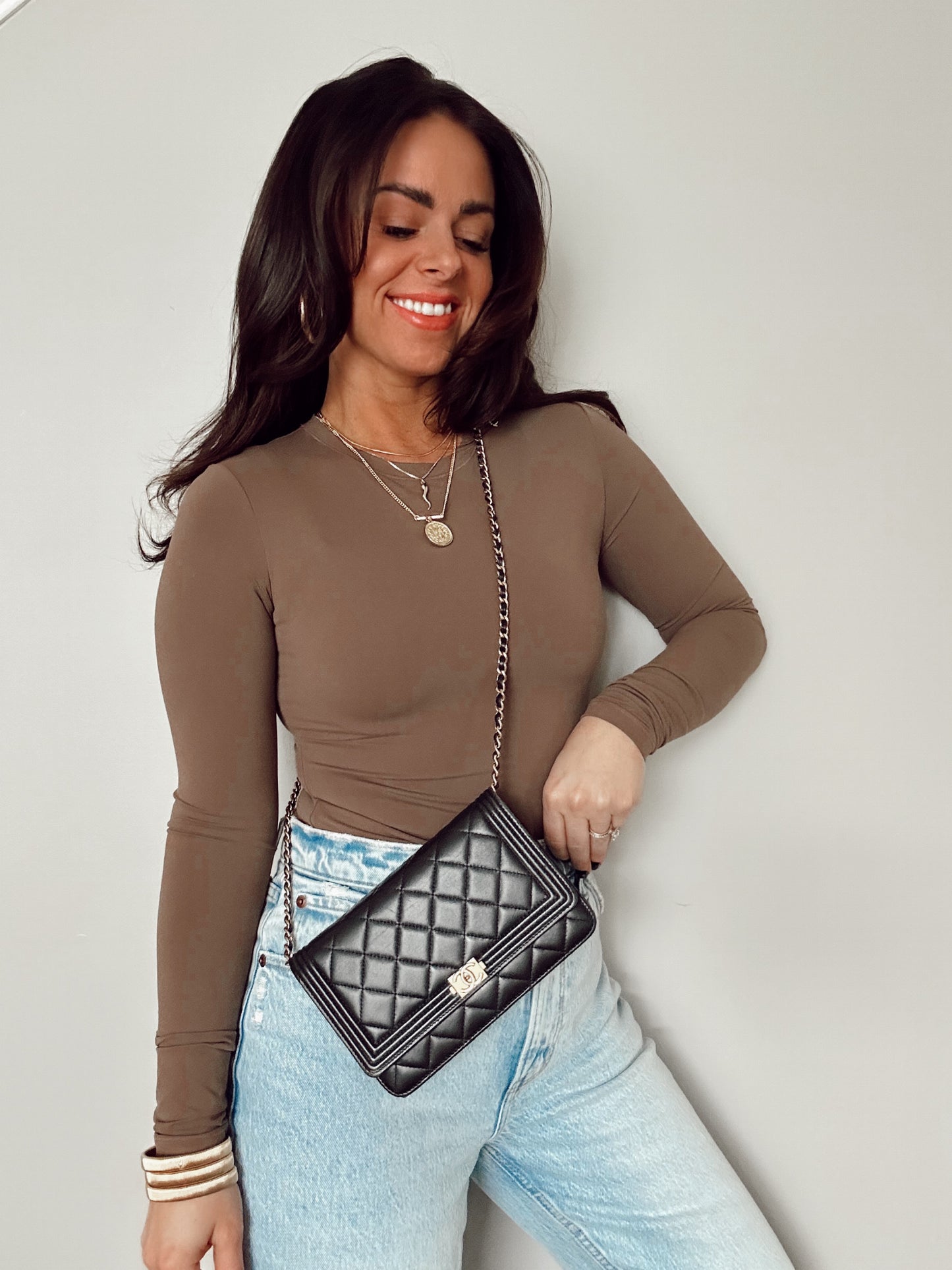 CHANEL Boy Wallet On Chain Quilted Lambskin