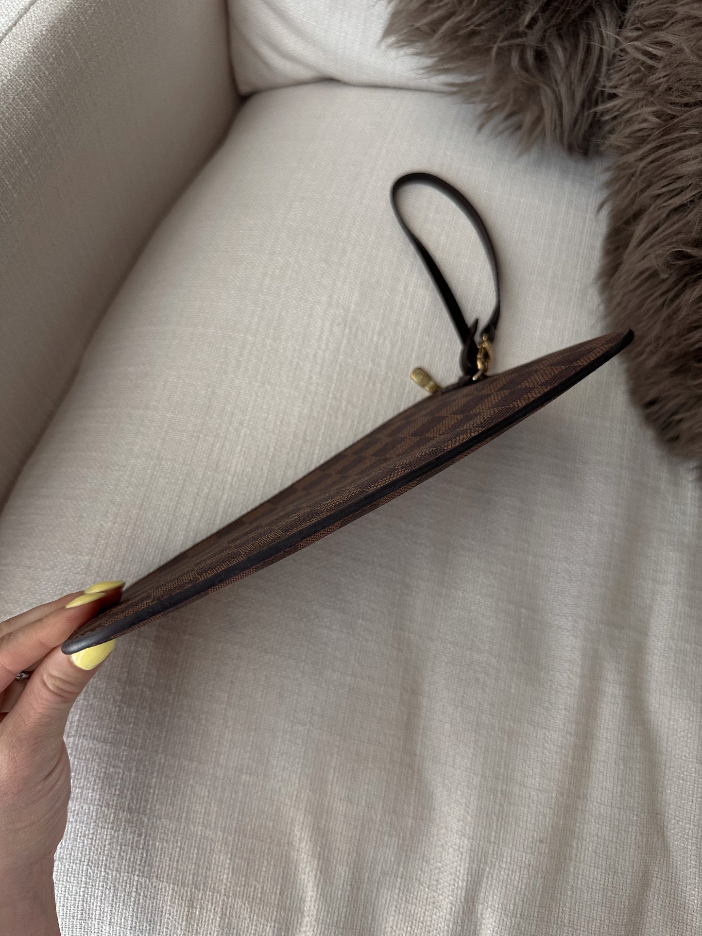 Louis Vuitton Neverfull Wristlet Damier Ebene