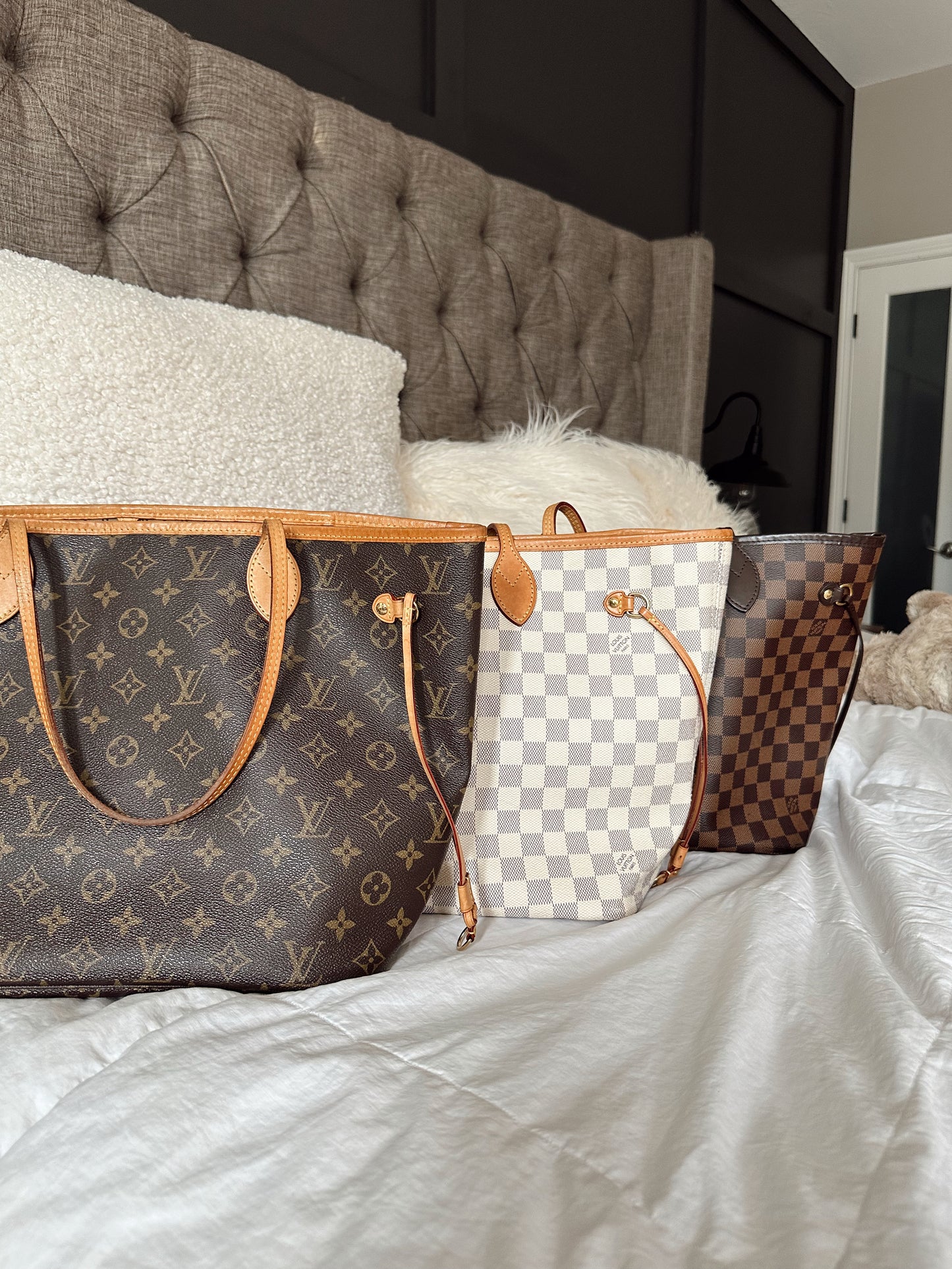 Louis Vuitton Neverfull MM Damier Azur Rose Ballerine