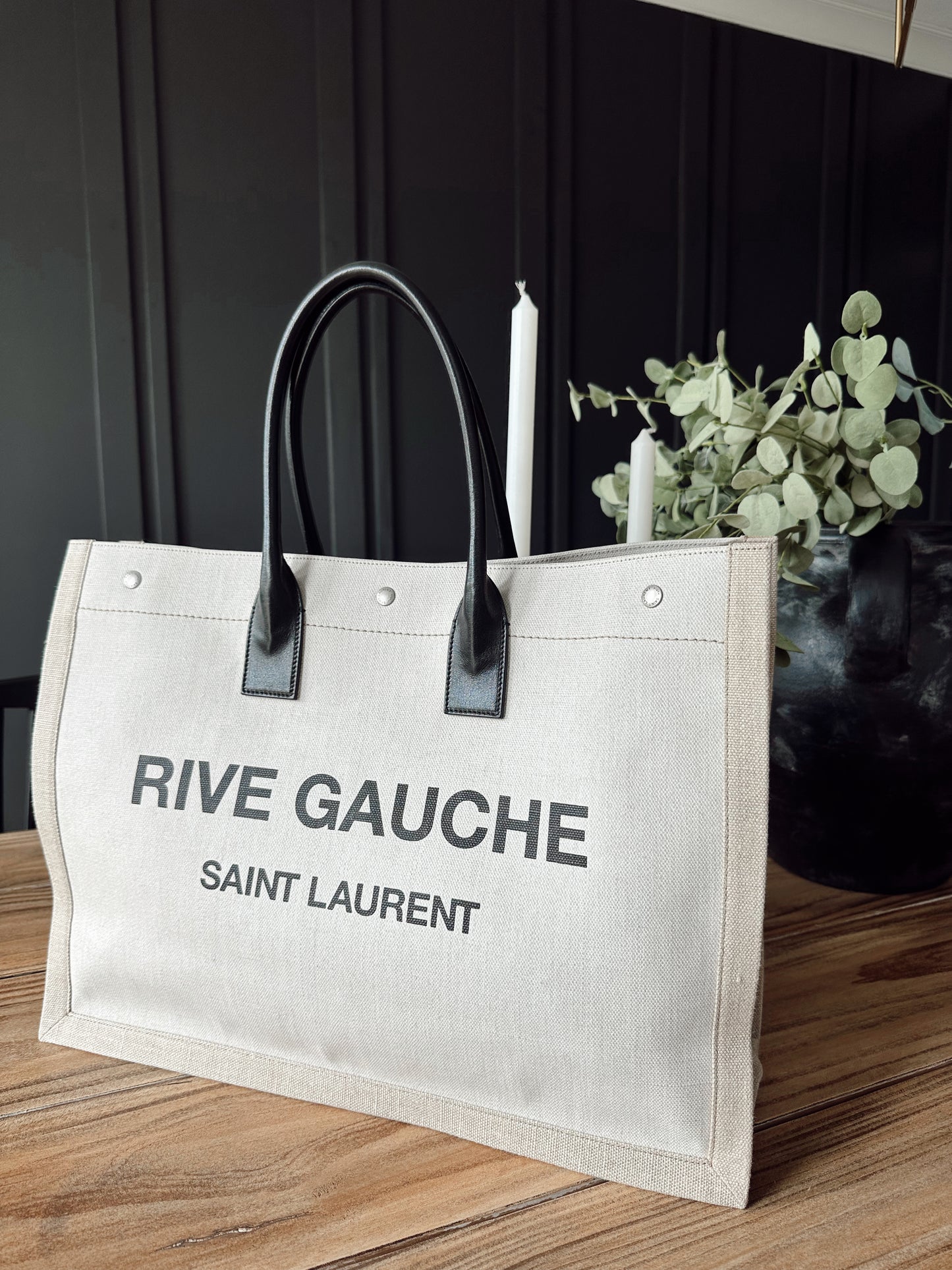 Saint Laurent Rive Tote Beige