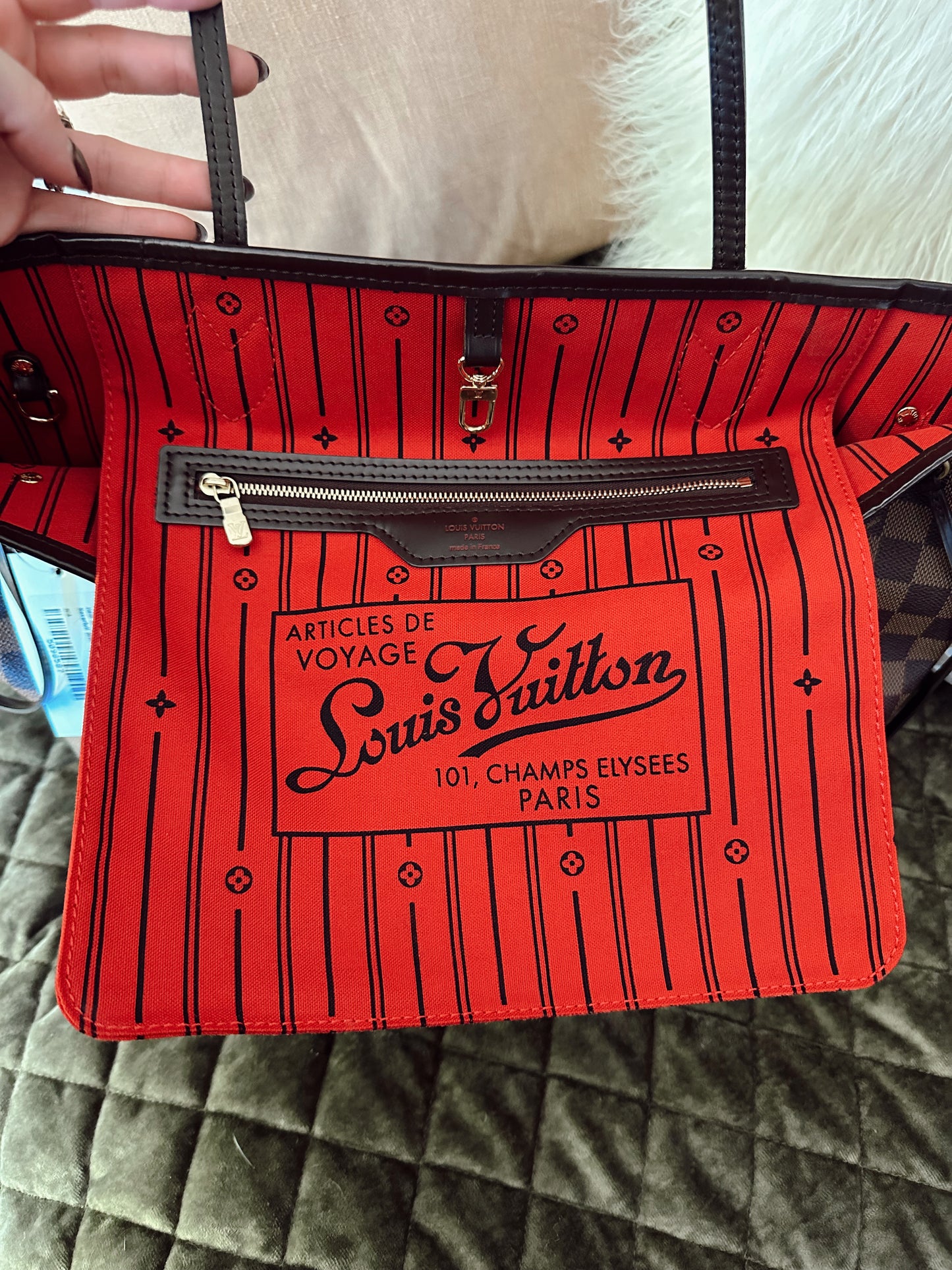 Louis Vuitton Neverfull MM Damier Ebene Cherry