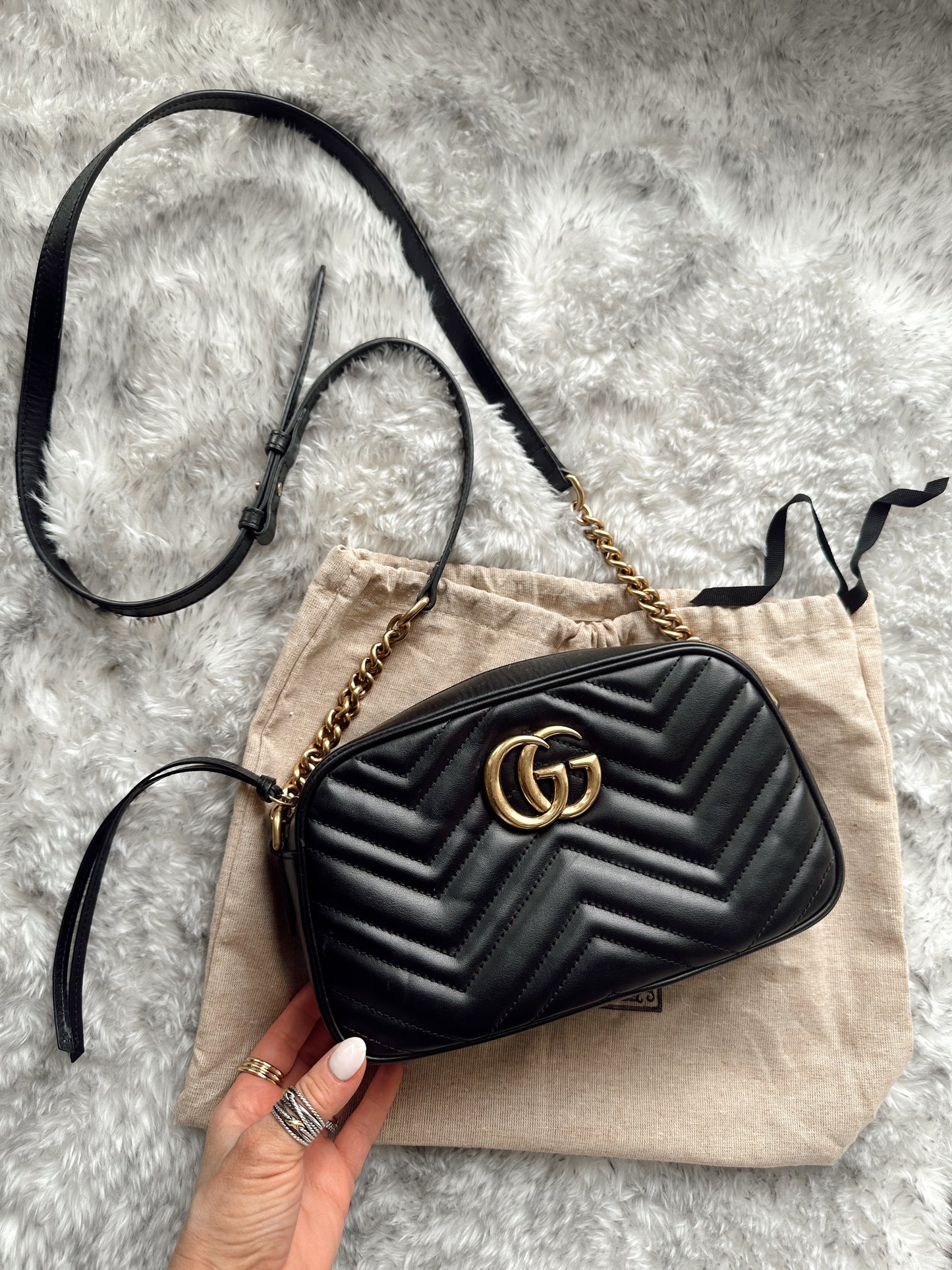 Gucci Marmont Camera Bag Black