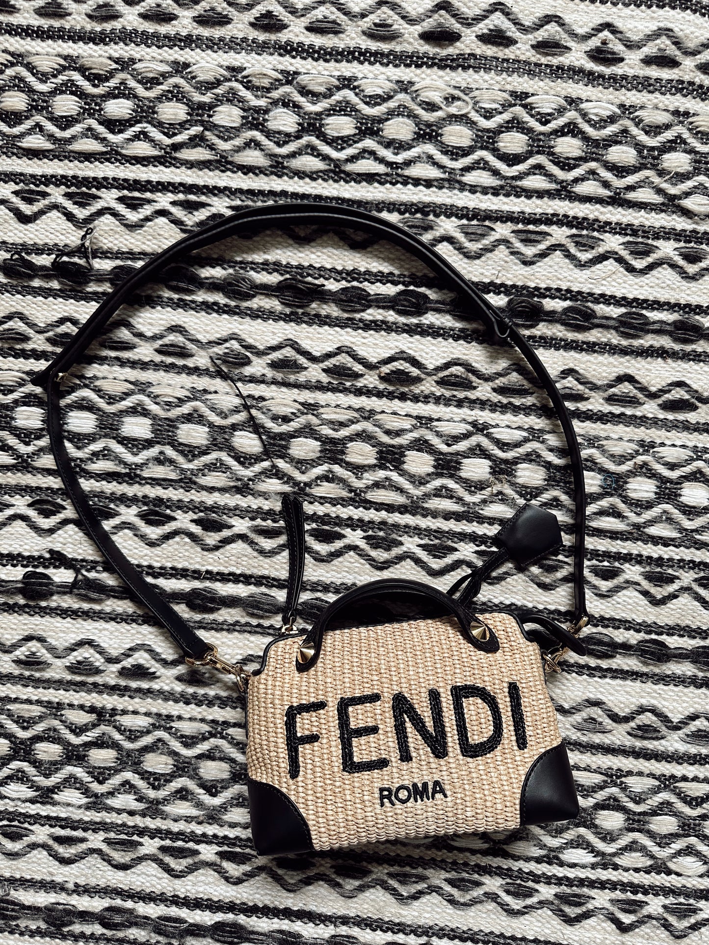 FENDI By The Way Straw Bag