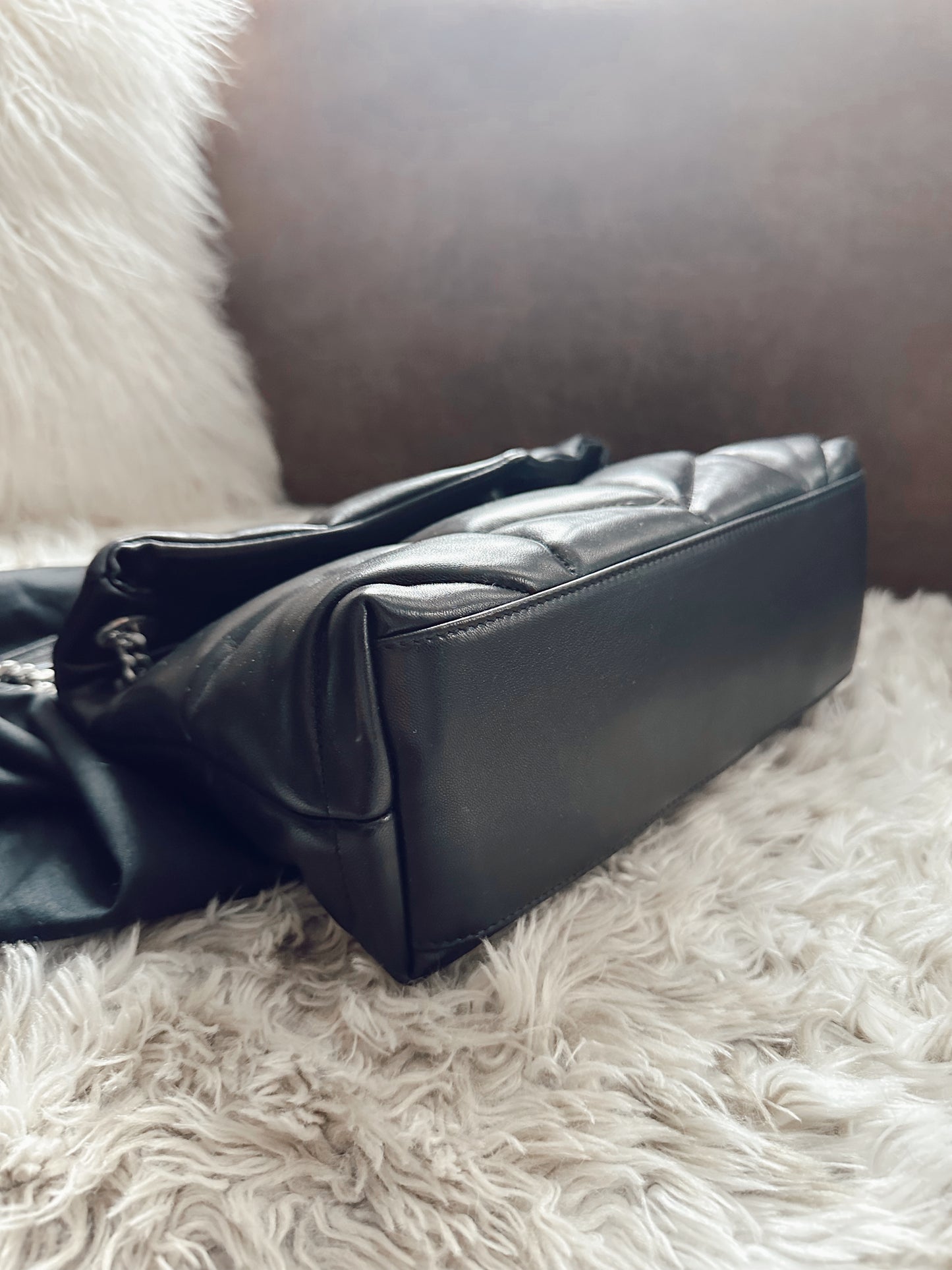 Saint Laurent Small LouLou Puffer Black