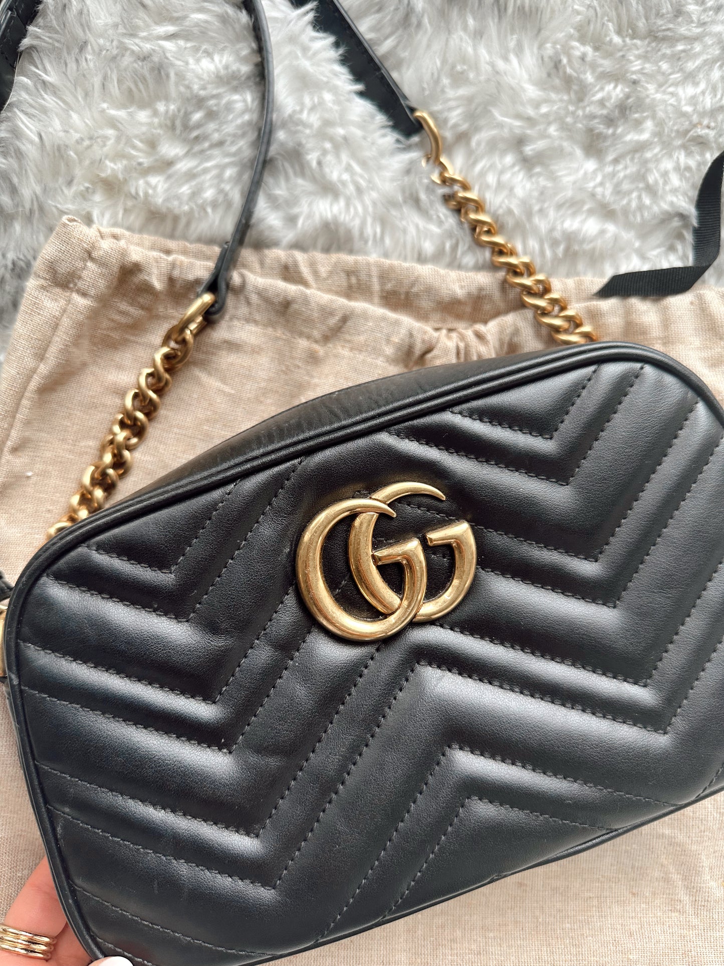 Gucci Marmont Camera Bag Black