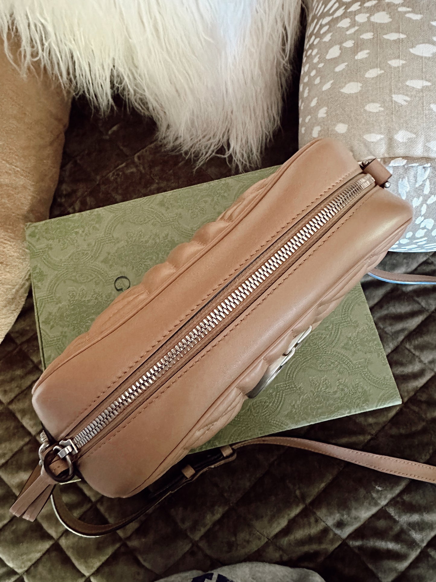 Gucci Marmont Shoulder Bag Beige