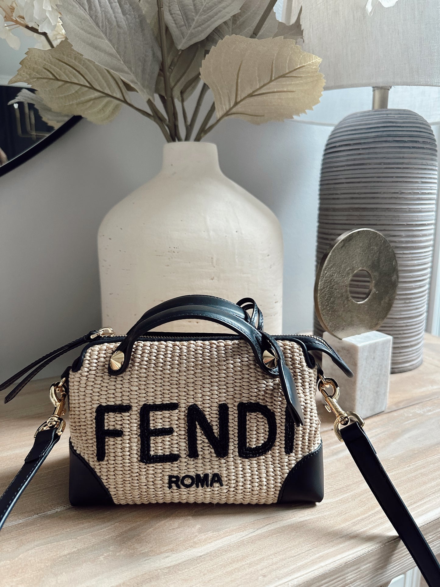 FENDI By The Way Straw Bag