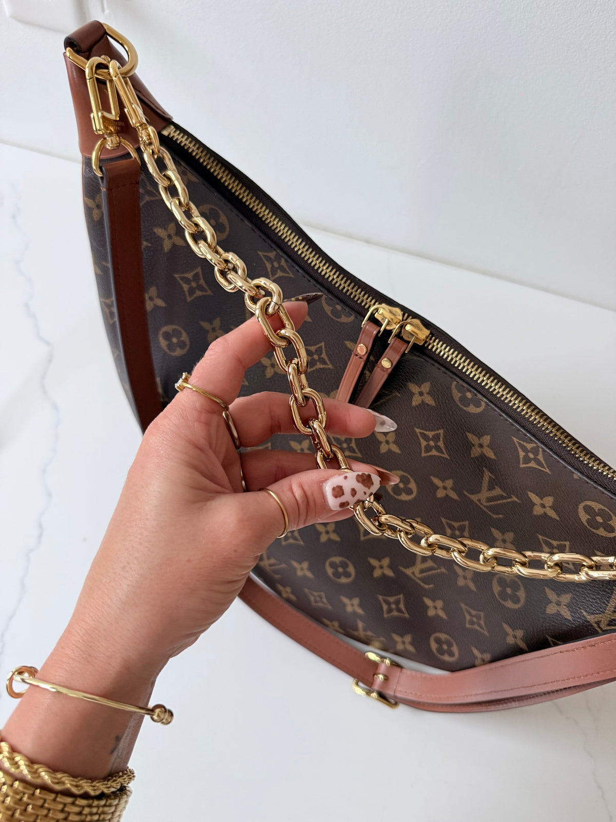 Louis Vuitton Loop Hobo Reverse Monogram Canvas