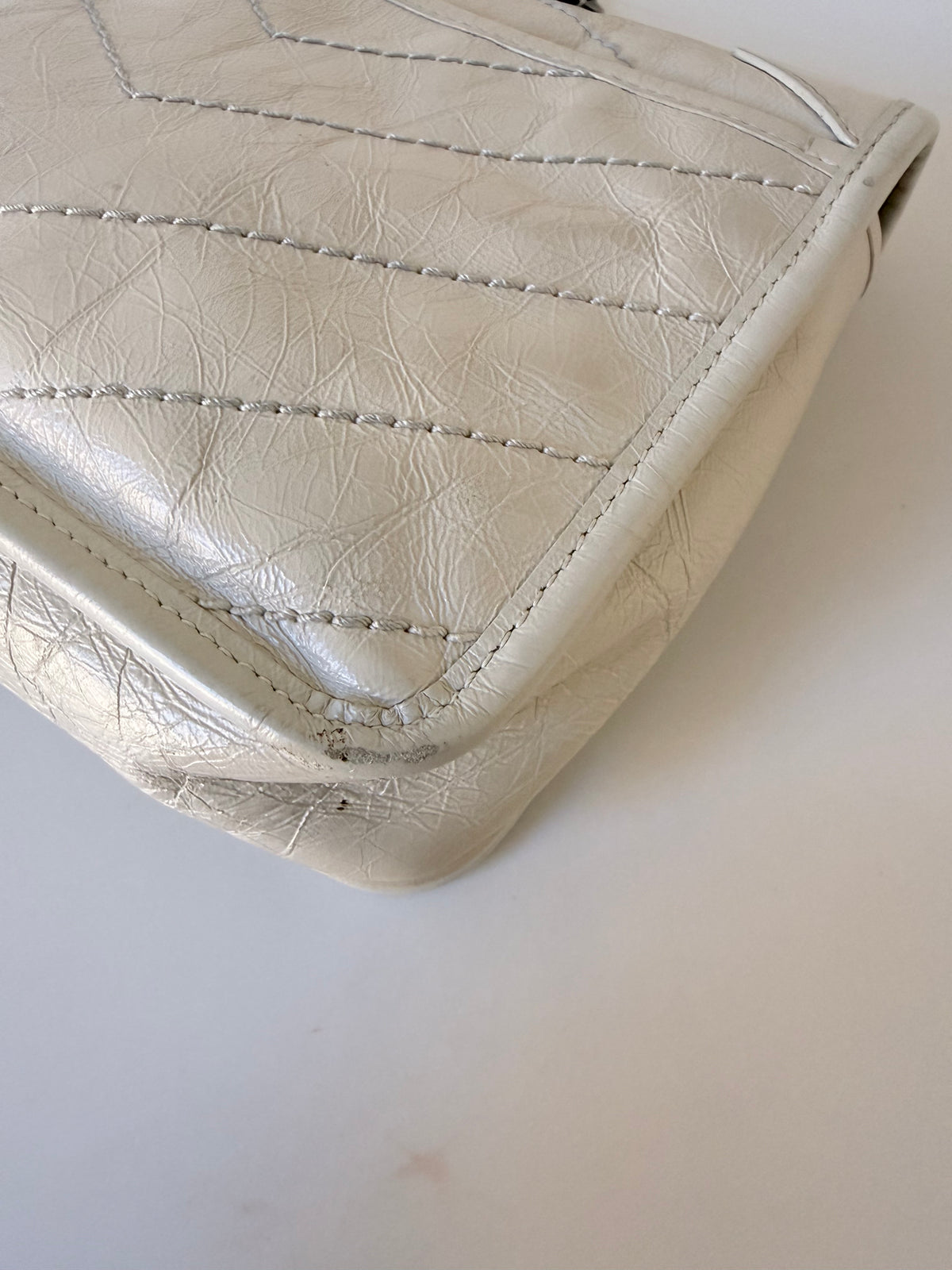YSL Crinkled Calfskin Matelasse Monogram Niki Chain Bag