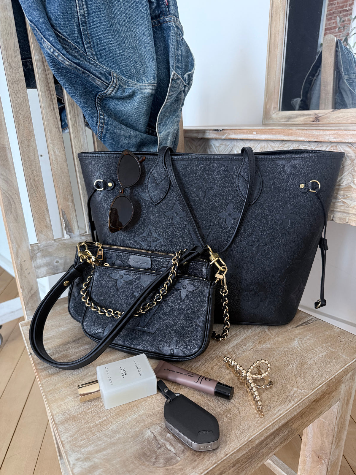 Louis Vuitton Neverfull Monogram Empreinte Leather MM