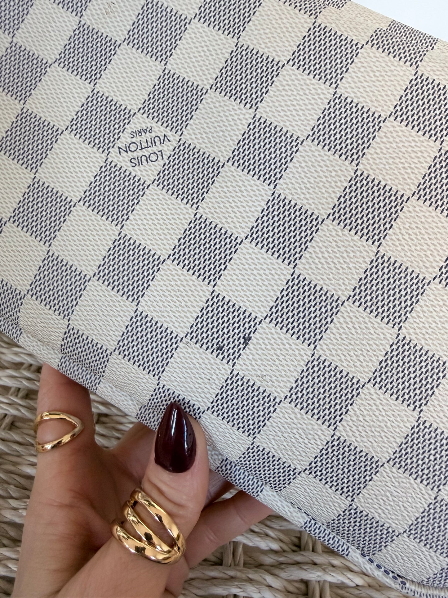 Louis Vuitton Neverfull Damier Azur Rose MM