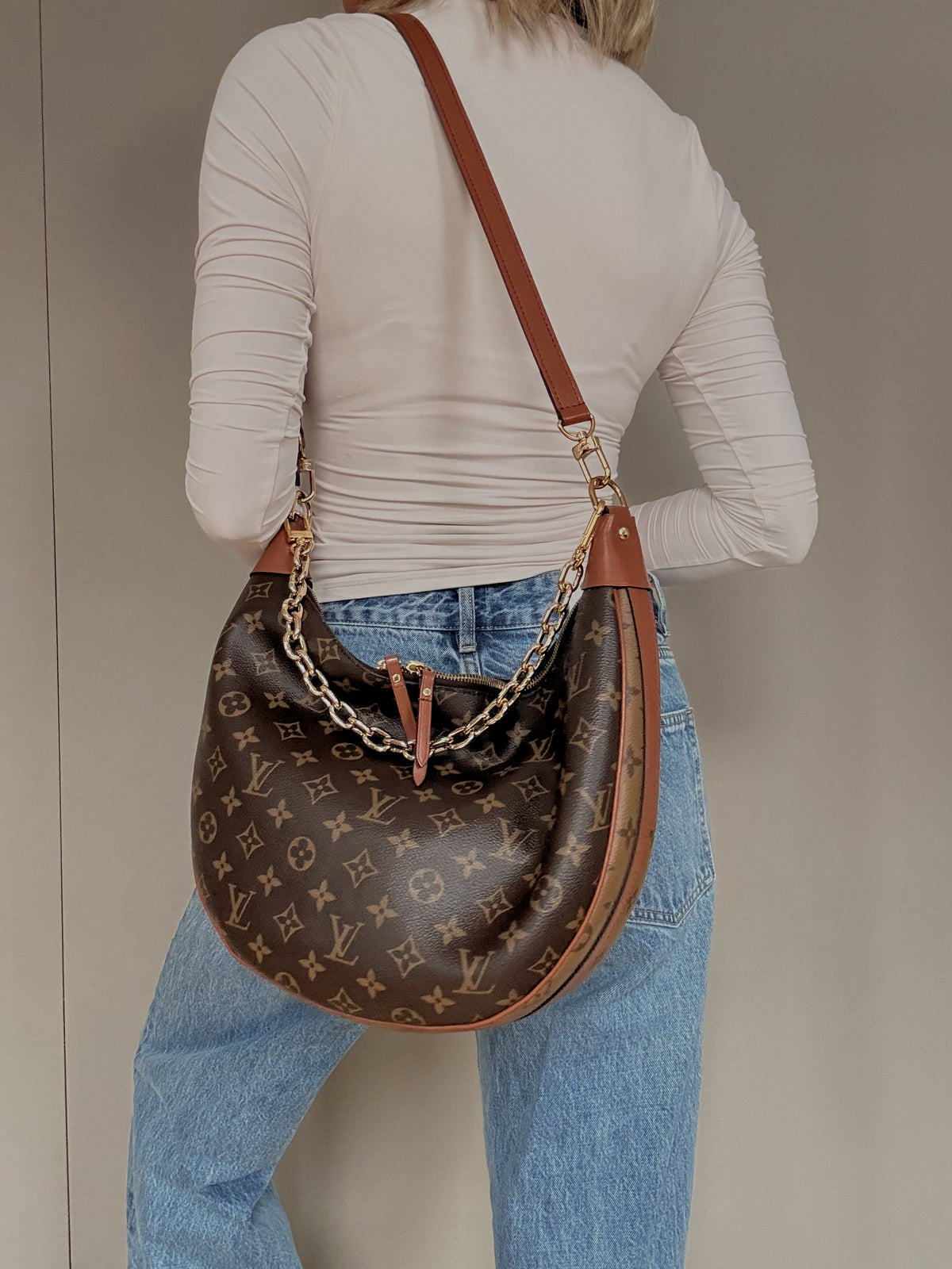 Louis Vuitton Loop Hobo Reverse Monogram Canvas