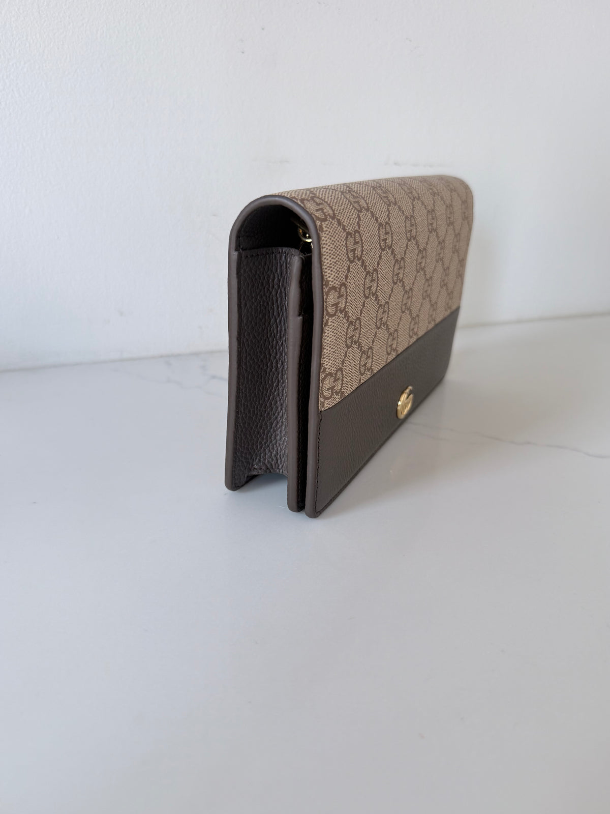 Gucci Bi-color GG Marmont Wallet on Chain
