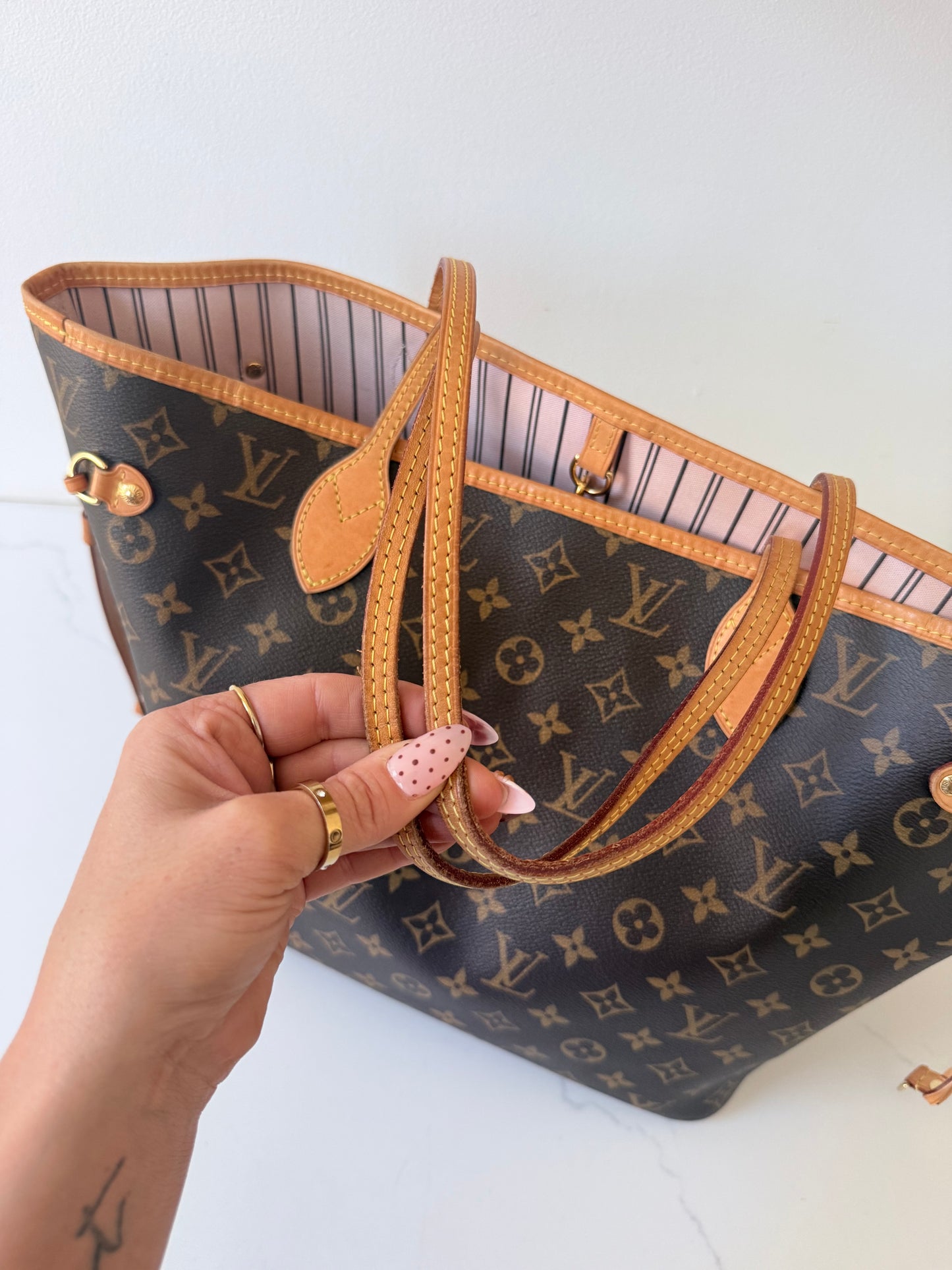 Louis Vuitton Neverfull MM iMonogram Rose Ballerine