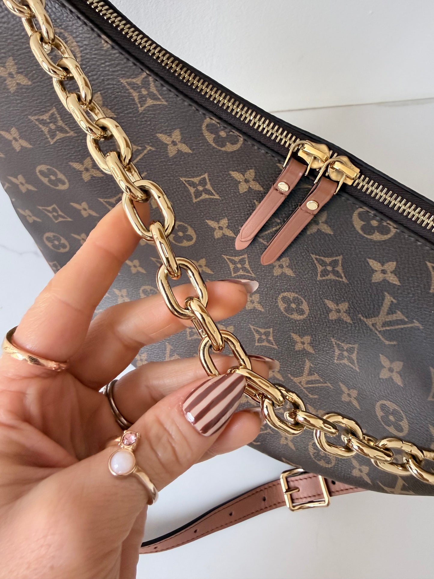 Louis Vuitton Loop Hobo Reverse Monogram Canvas