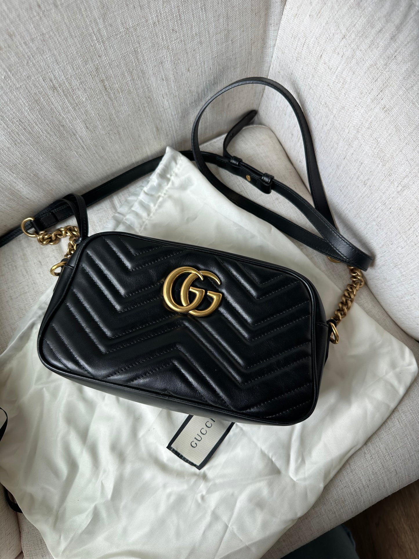 Gucci Marmont Camera Bag Black