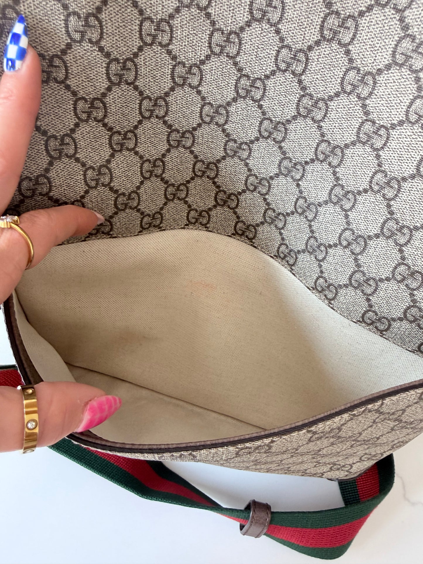 Gucci Neo Vintage Flap Messenger GG Coated Canvas Medium