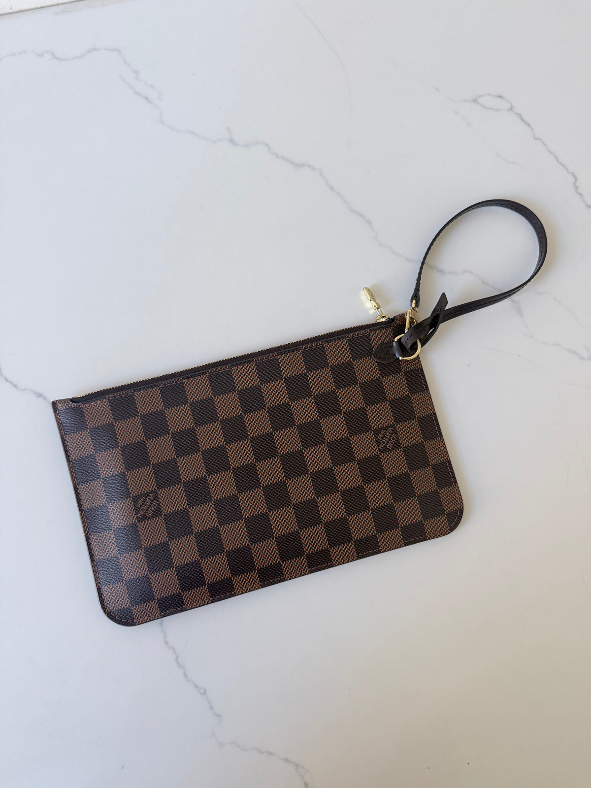 Louis Vuitton Neverfull Wristlet Damier Ebene