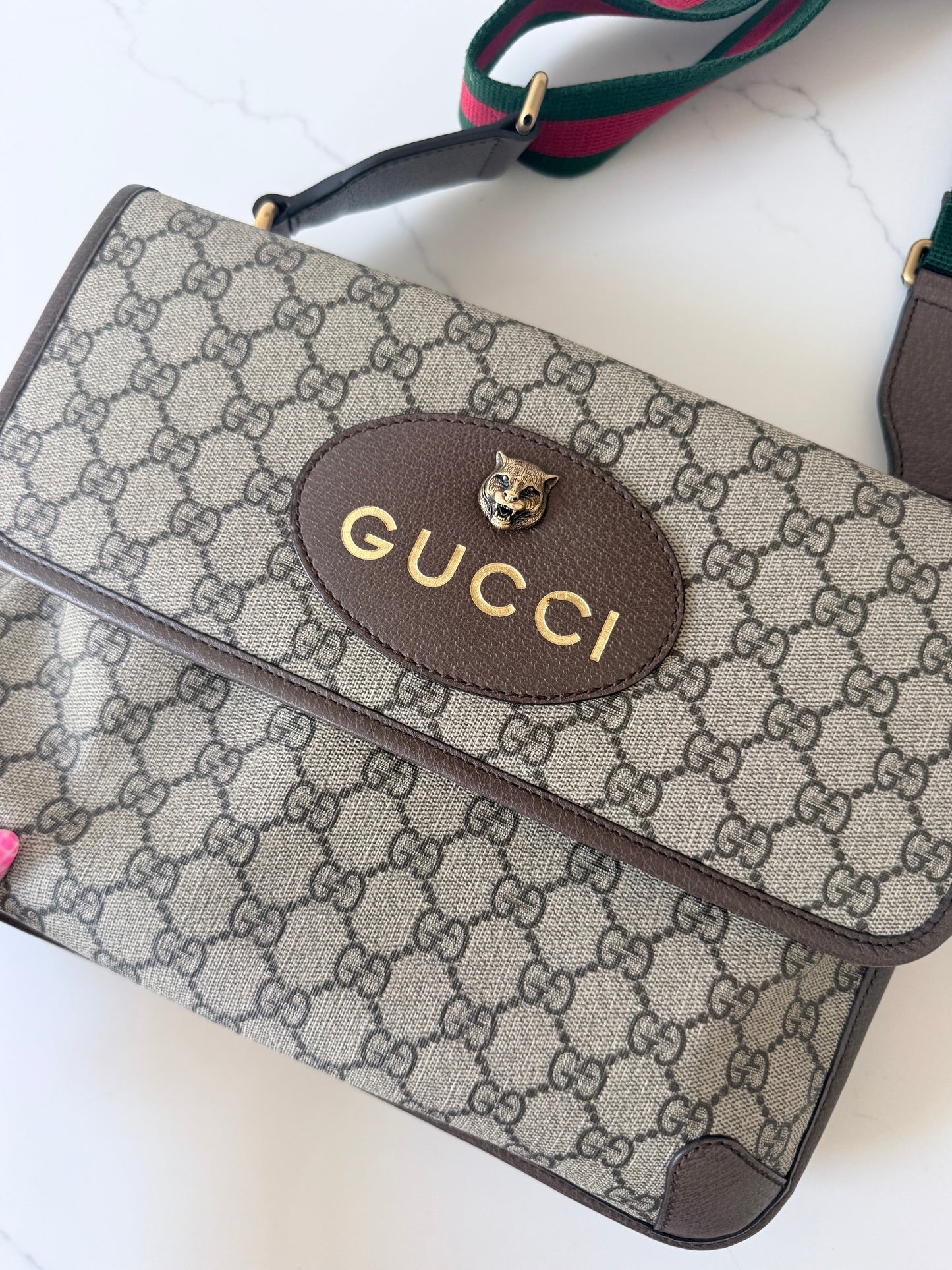 Gucci Neo Vintage Flap Messenger GG Coated Canvas Medium