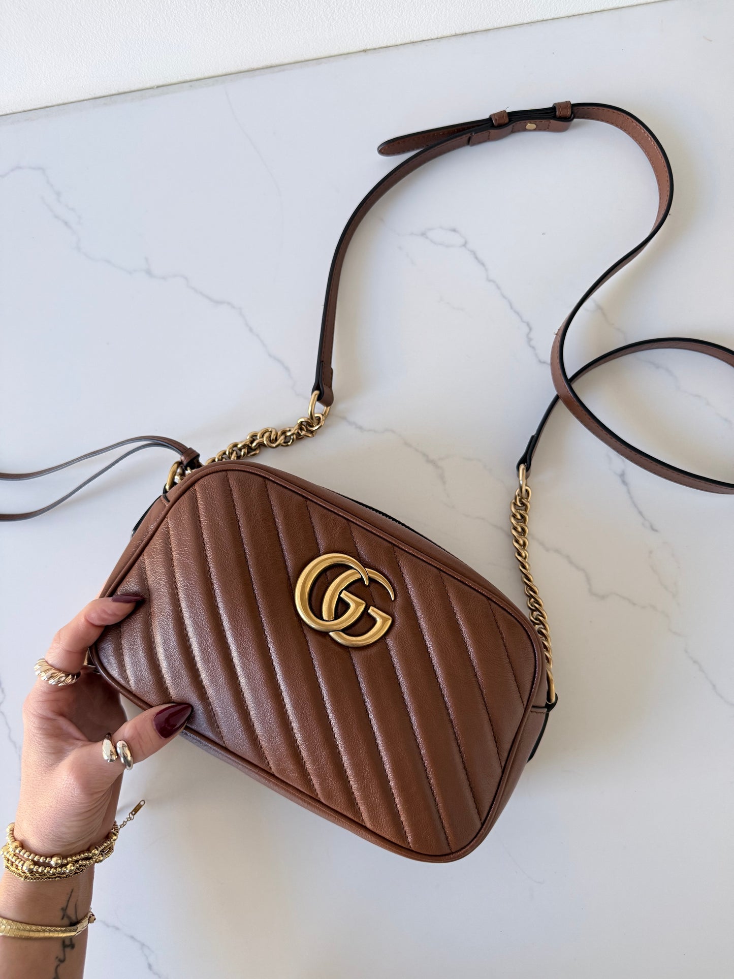 Gucci Glazed Marmont Camera Bag