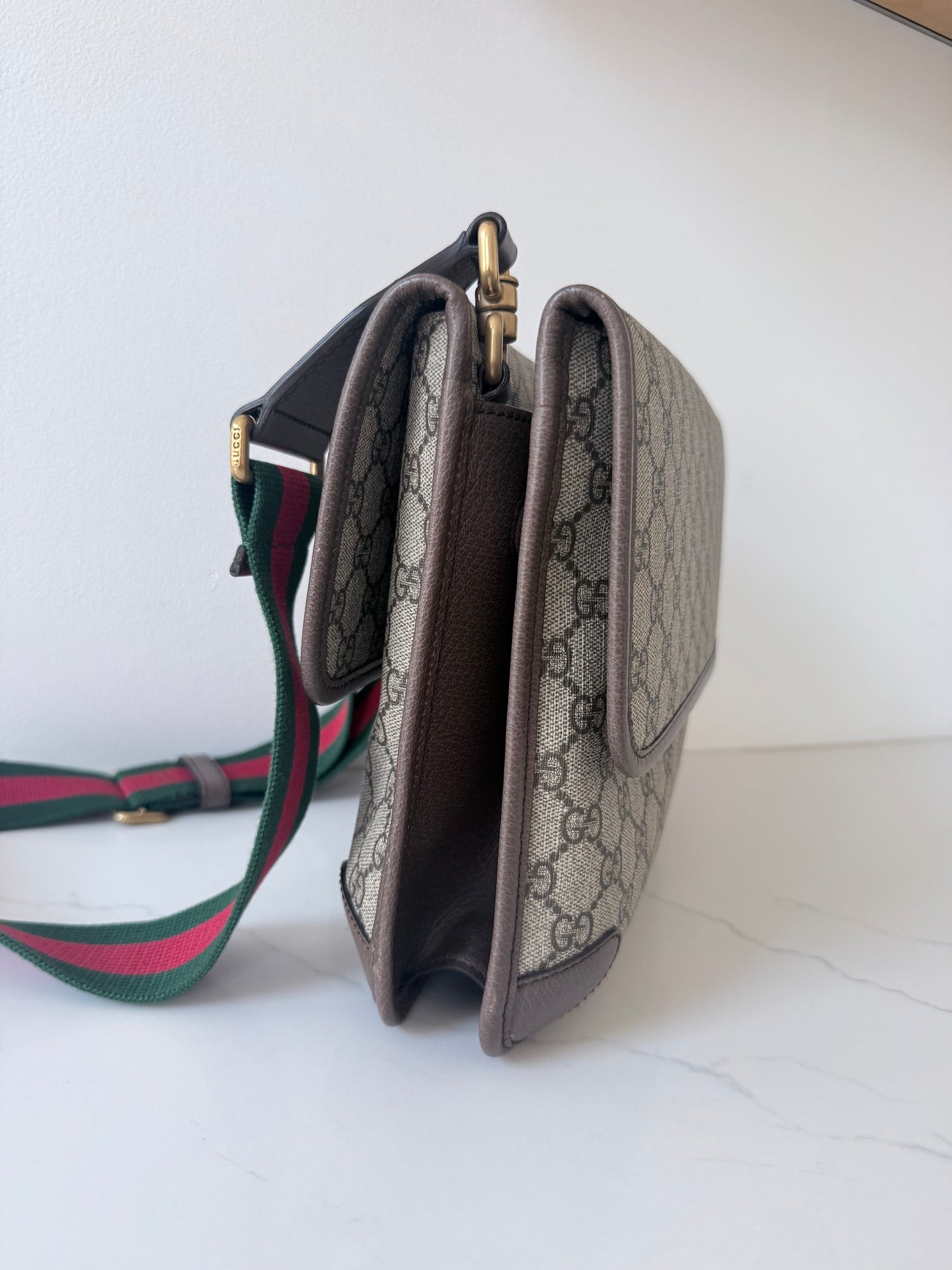 Gucci Neo Vintage Flap Messenger GG Coated Canvas Medium