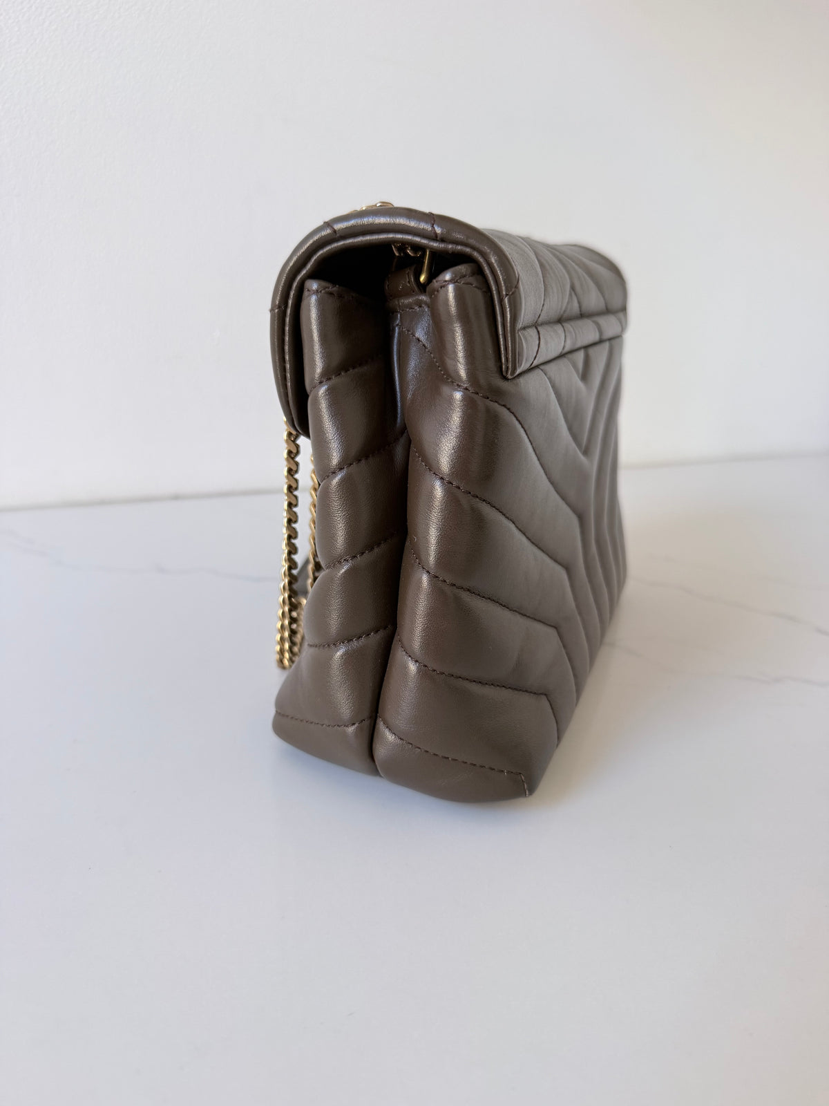 YSL Quilted LouLou Deep Hickory