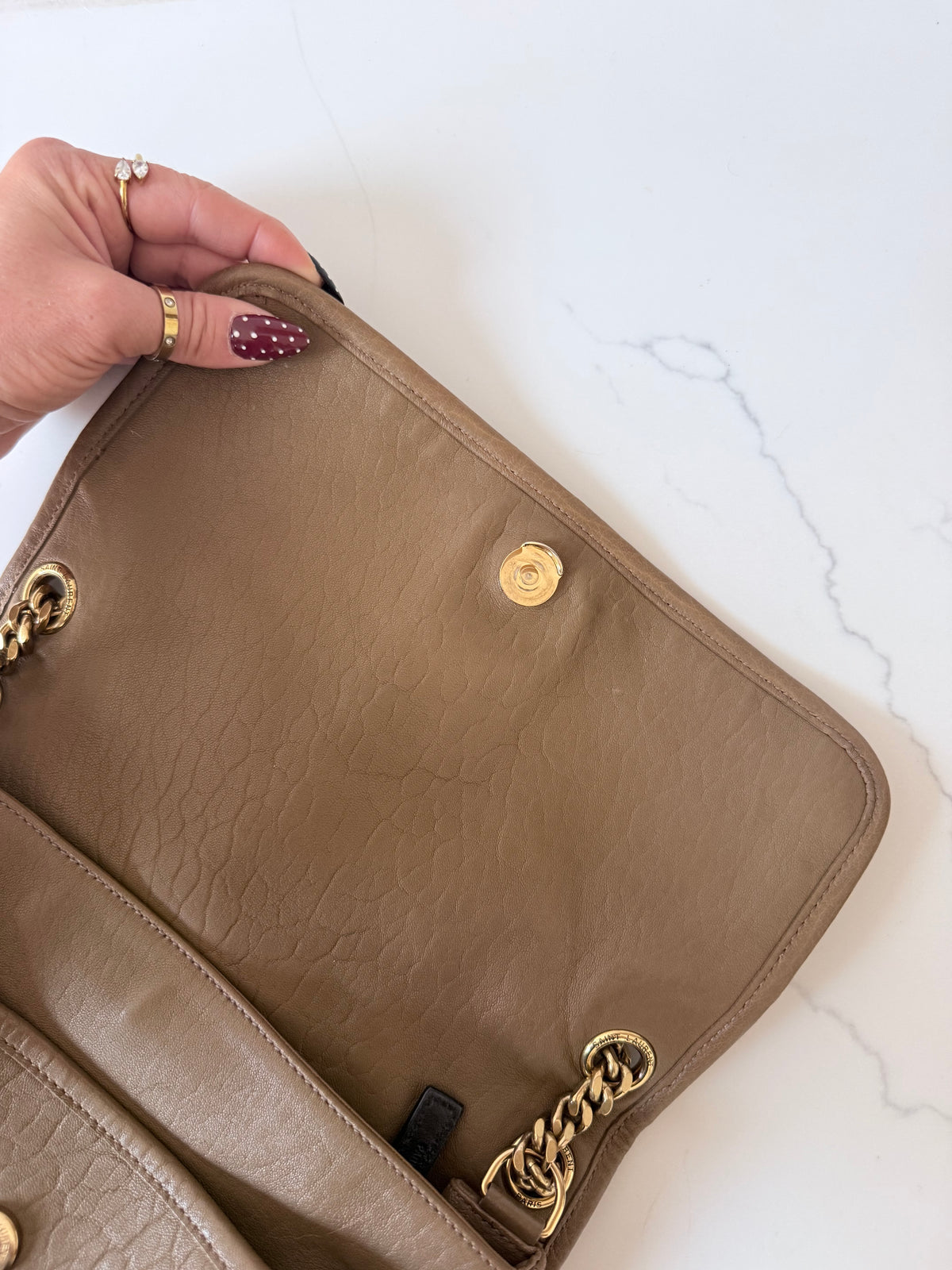 YSL Niki Medium Grained Lambskin
Dark Cork