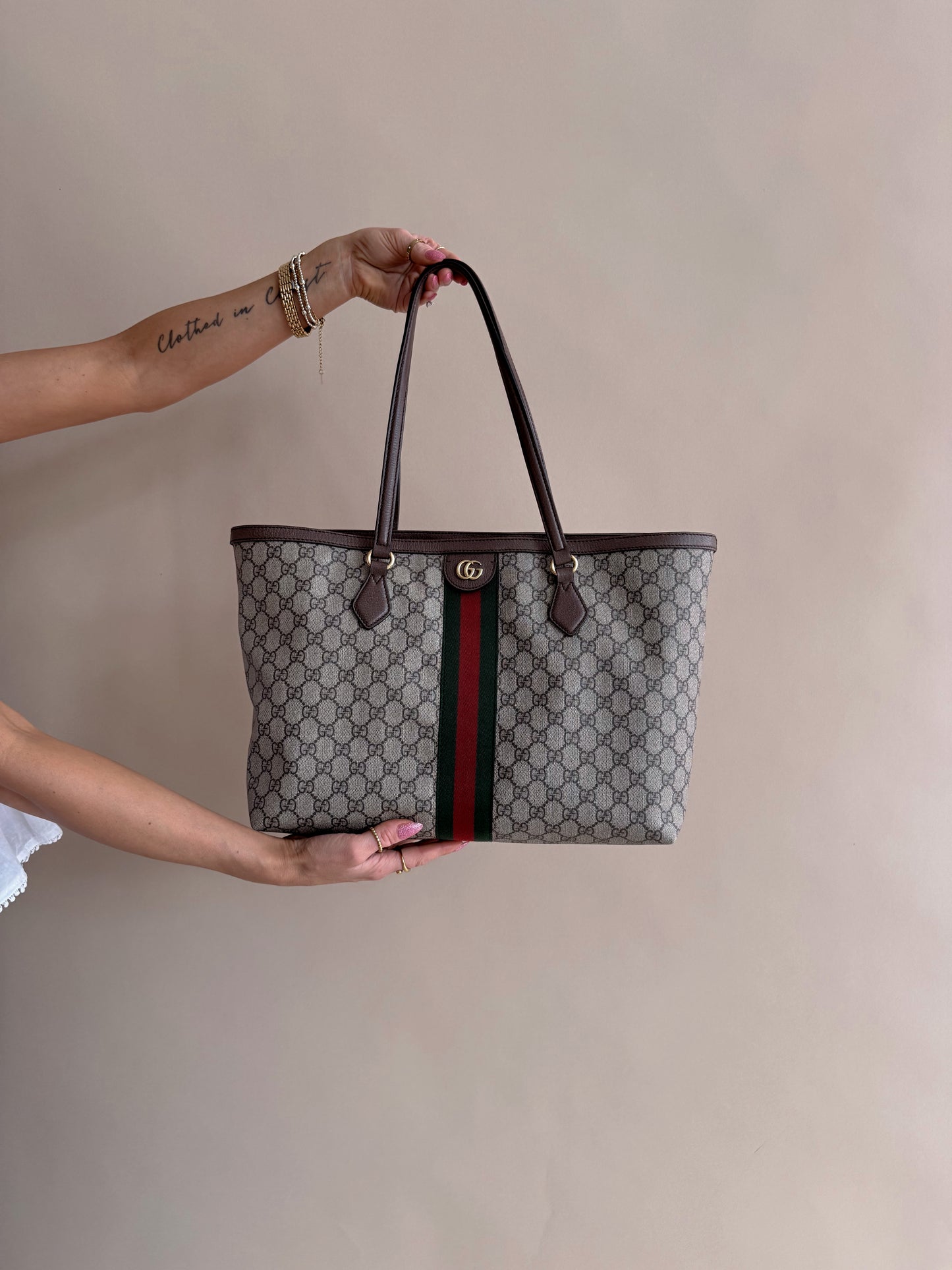Gucci Ophidia GG Supreme Medium Canvas Tote