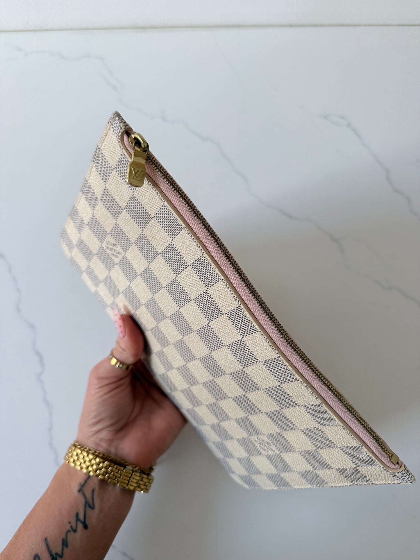 Louis Vuitton Neverfull Wristlet Azur