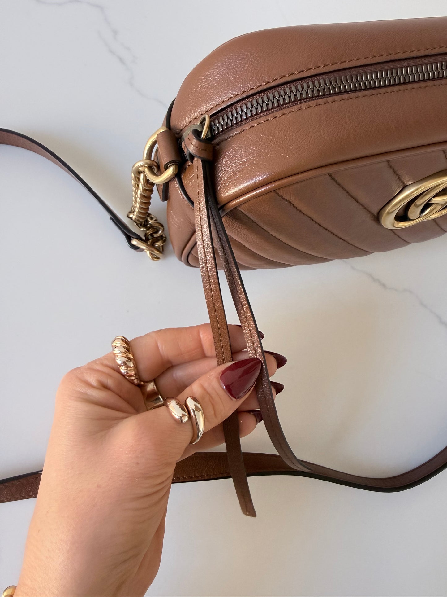 Gucci Glazed Marmont Camera Bag