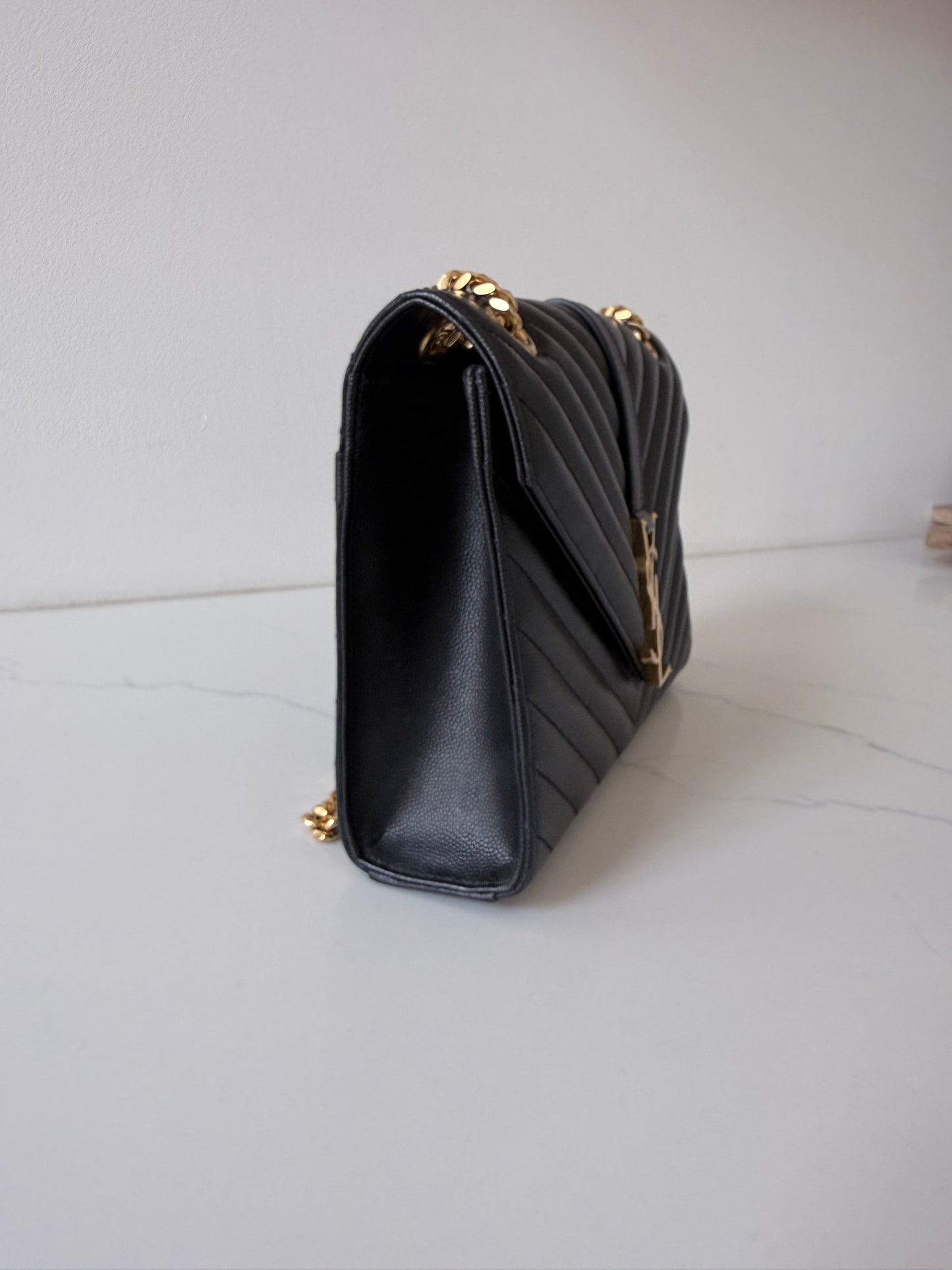 YSL Monogram Matelassé Envelope Chain Shoulder Bag