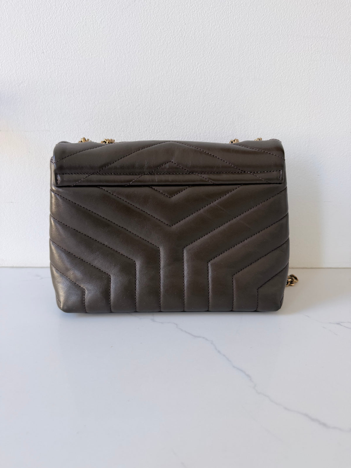 YSL Quilted LouLou Deep Hickory