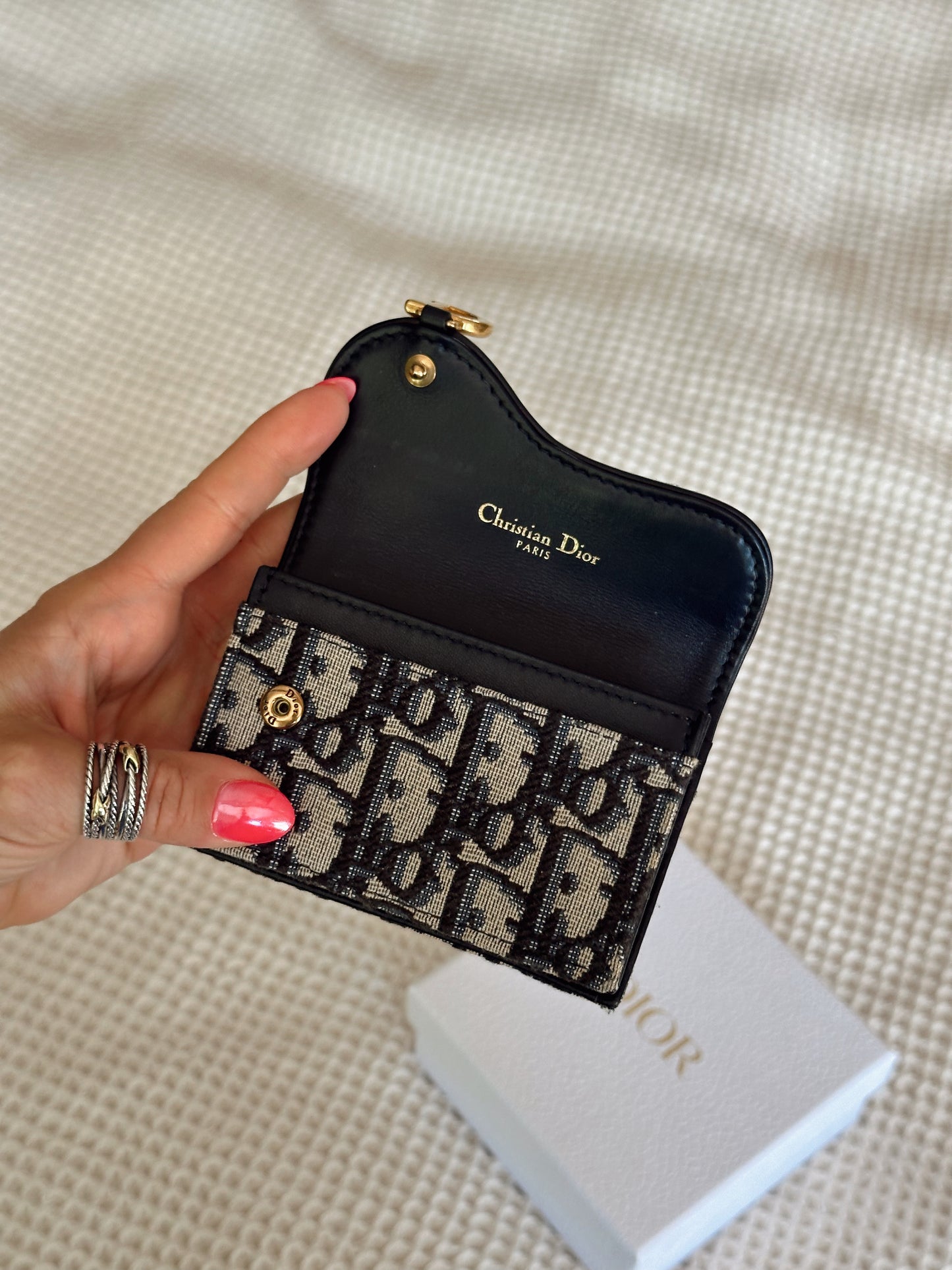 Christian Dior Saddle Card Holder