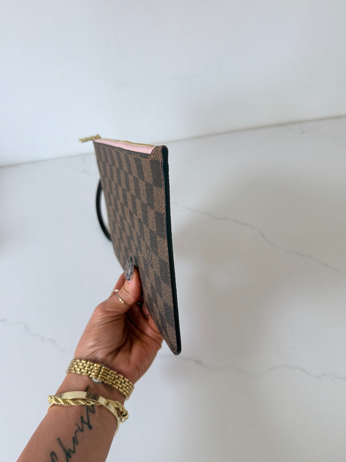 Louis Vuitton Wristlet Damier Ebene Ballerine