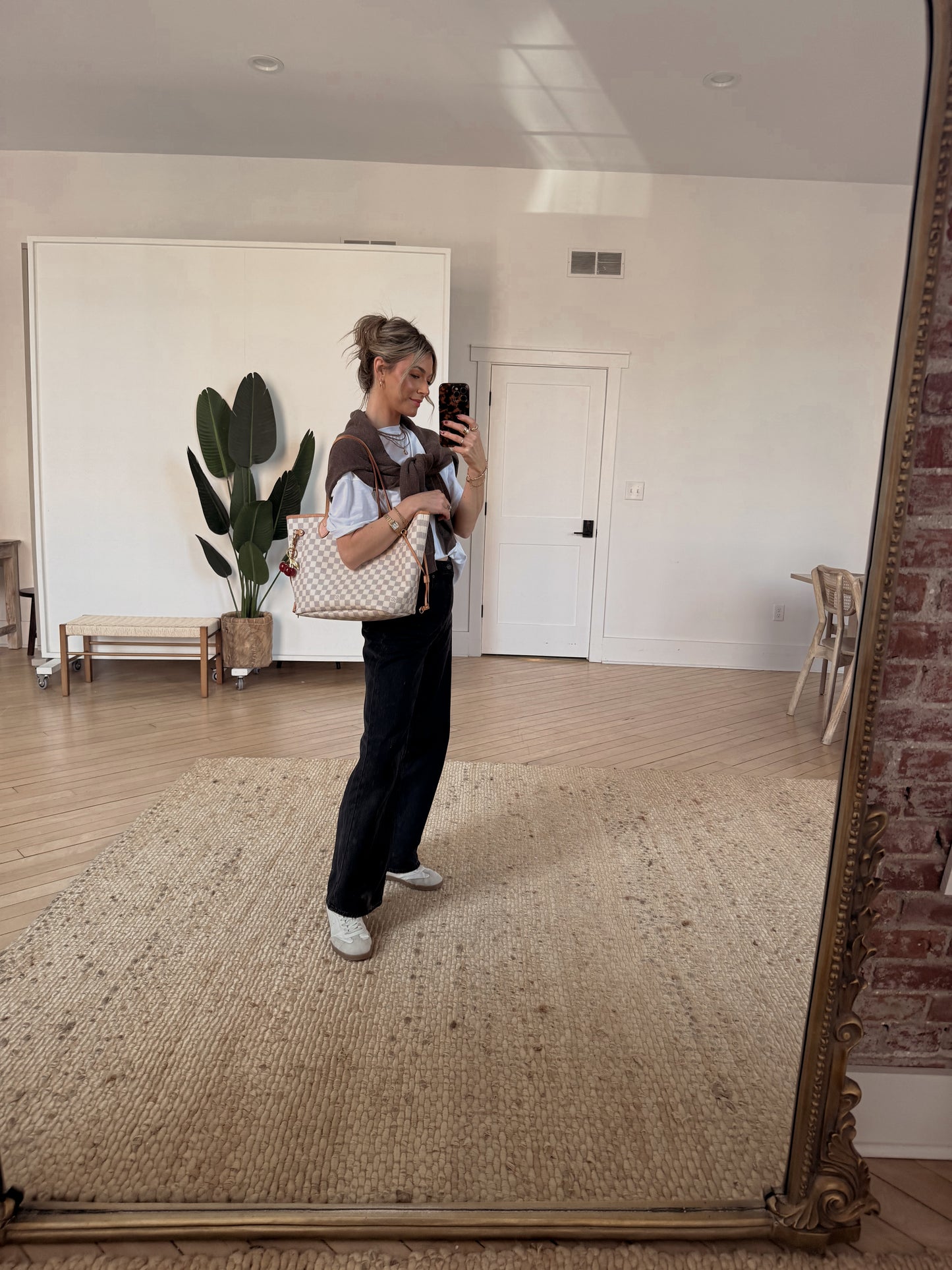 Louis Vuitton Neverfull Damier Azur Rose MM