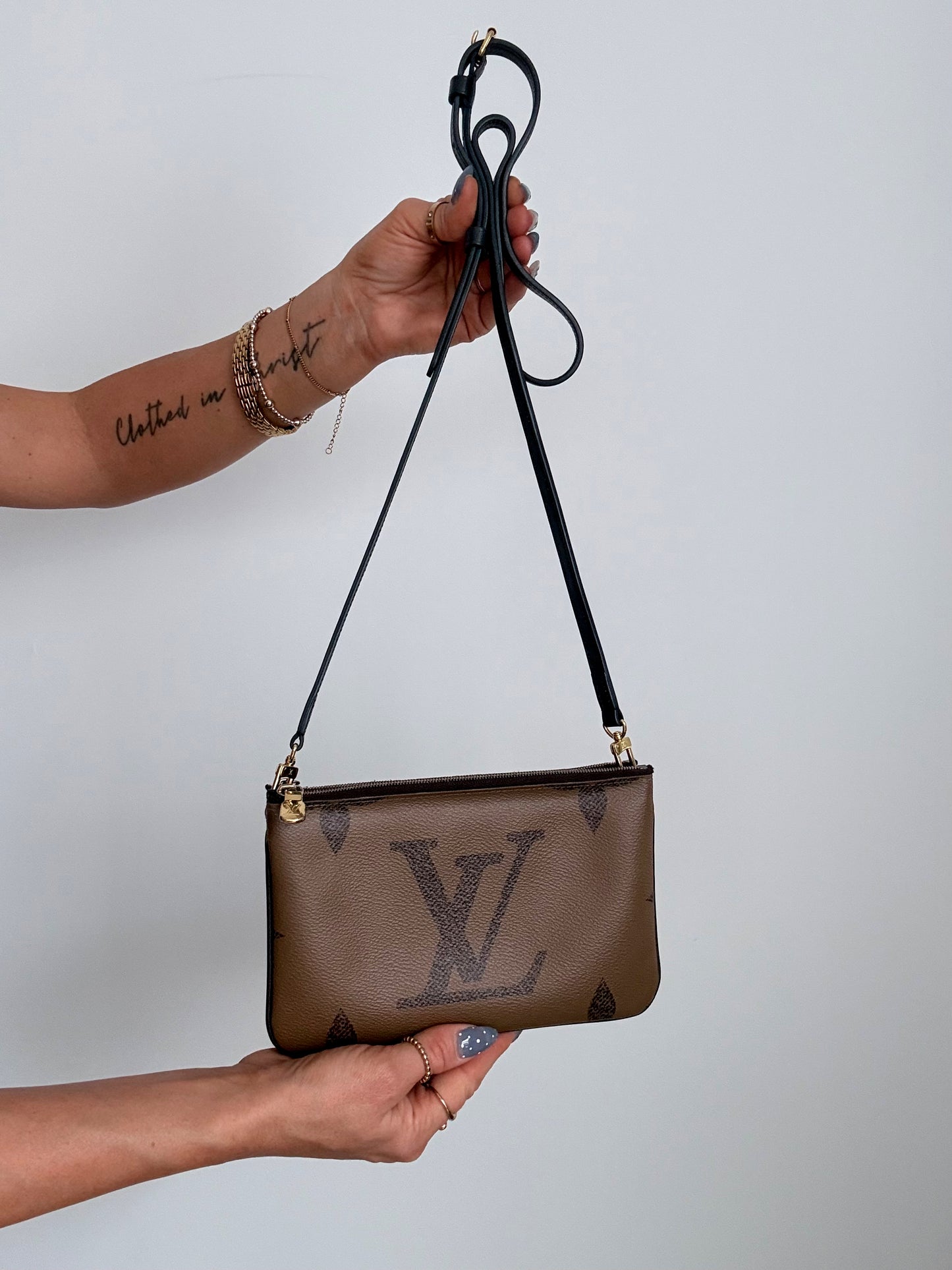 Louis Vuitton Reverse Monogram Giant Double Zip Pochette