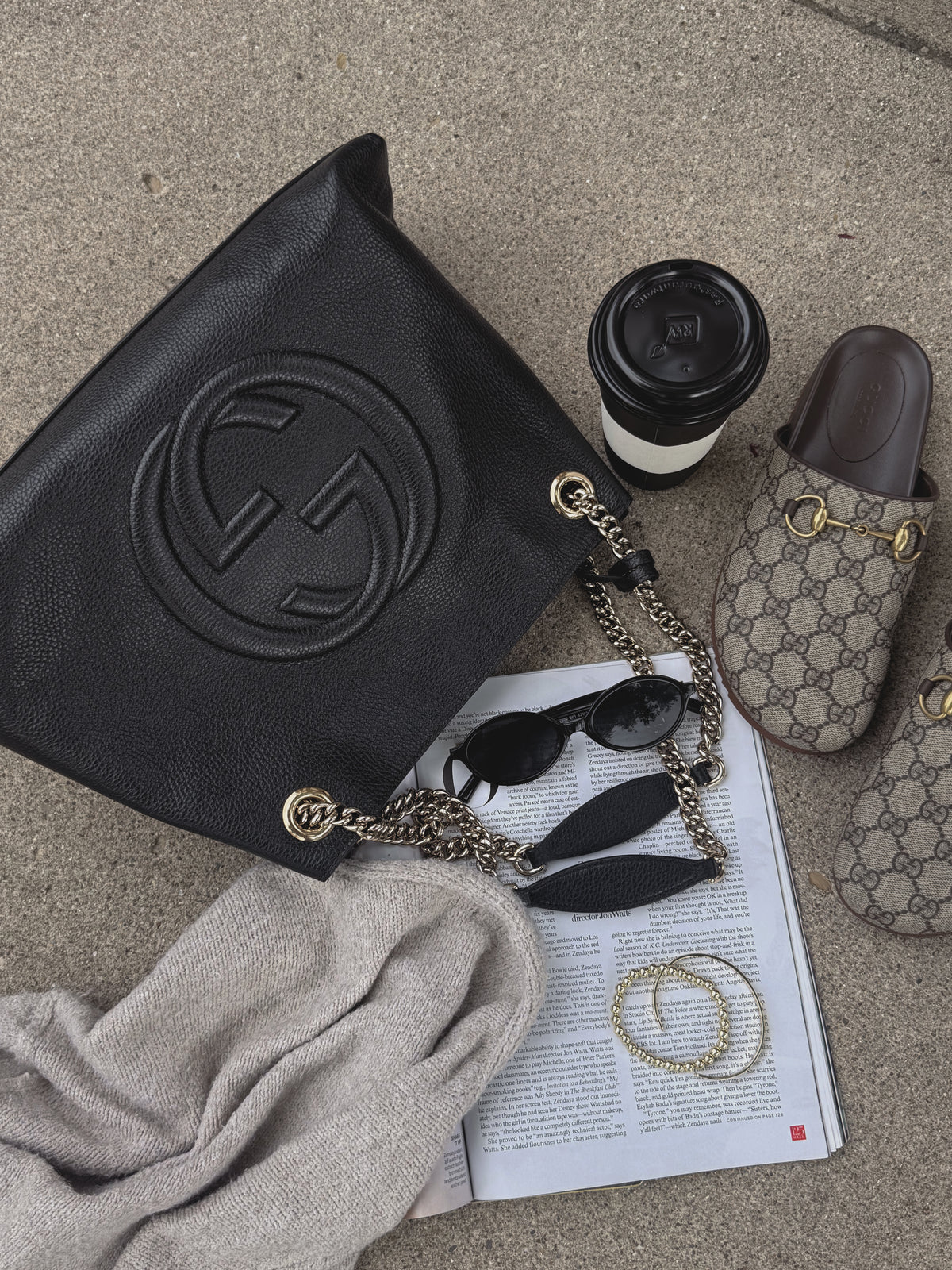 Gucci Soho Chain Shoulder Bag Black