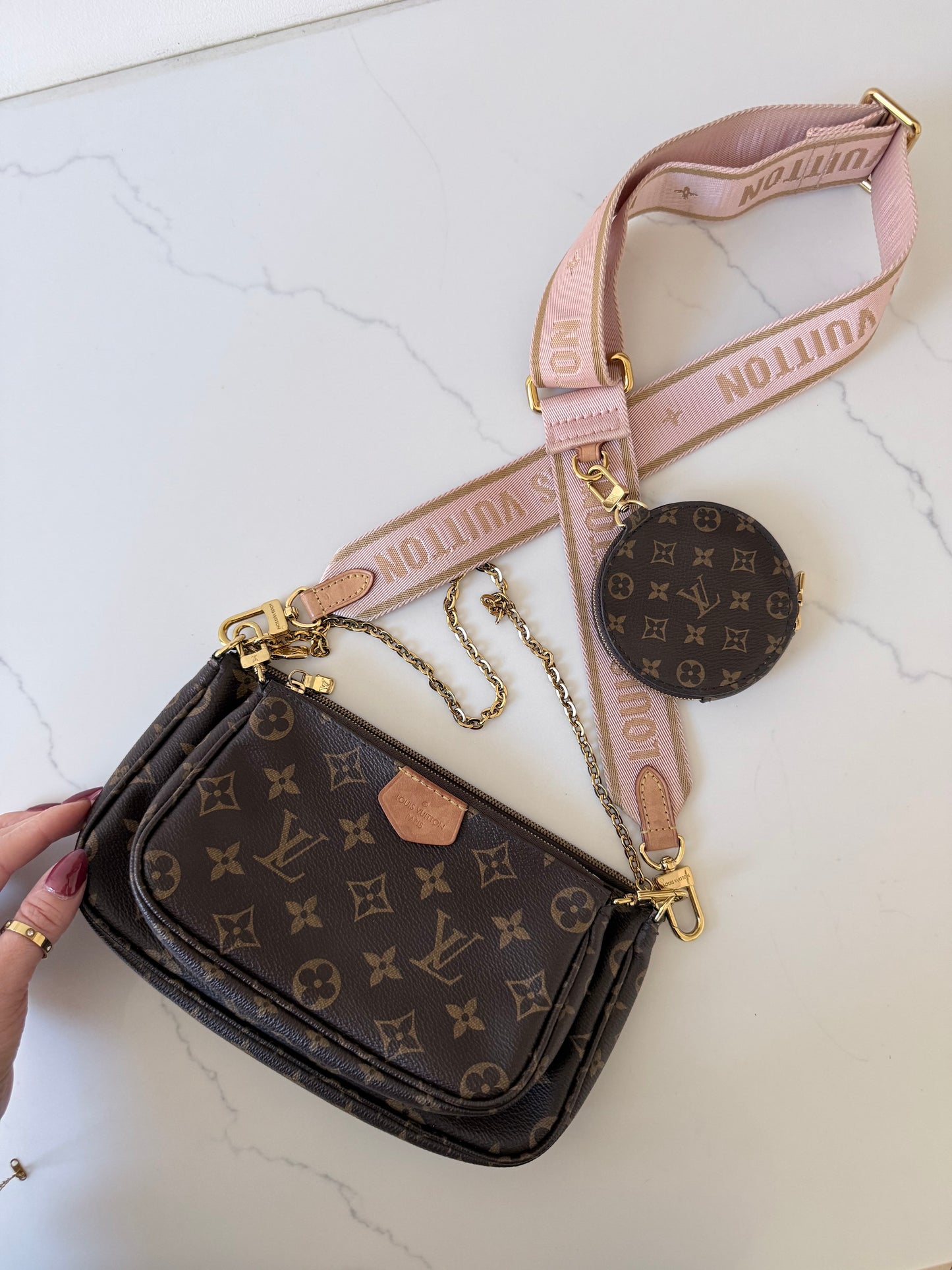 Louis Vuitton Multi Pochette Accessoires Ballerine Pink